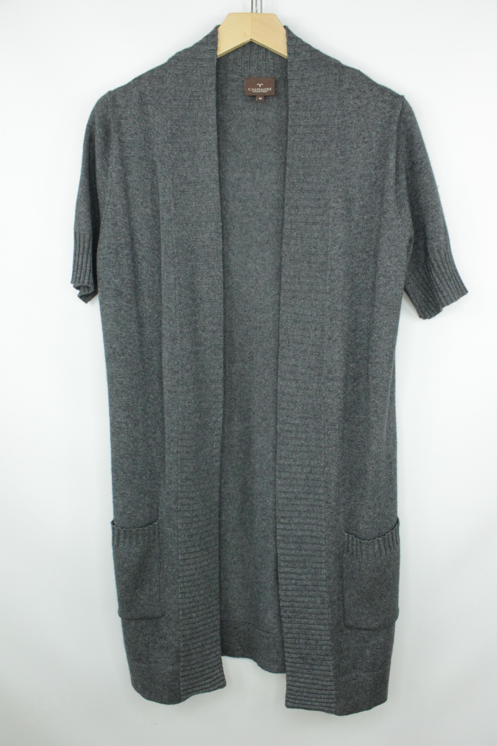 Other Cashmere Collection Long Cashmere Silk Gray Cardigan Size M / US 6-8 / IT 42-44 - 1 Thumbnail