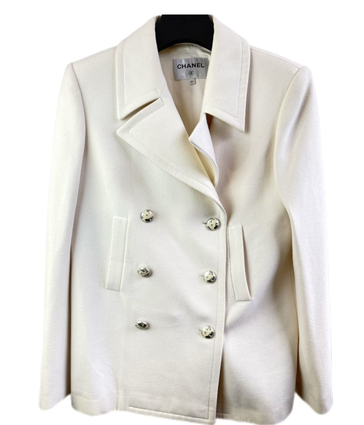 Chanel Chanel Wool pea Jacket Size US XS / EU 42 / 0 - 1 Thumbnail