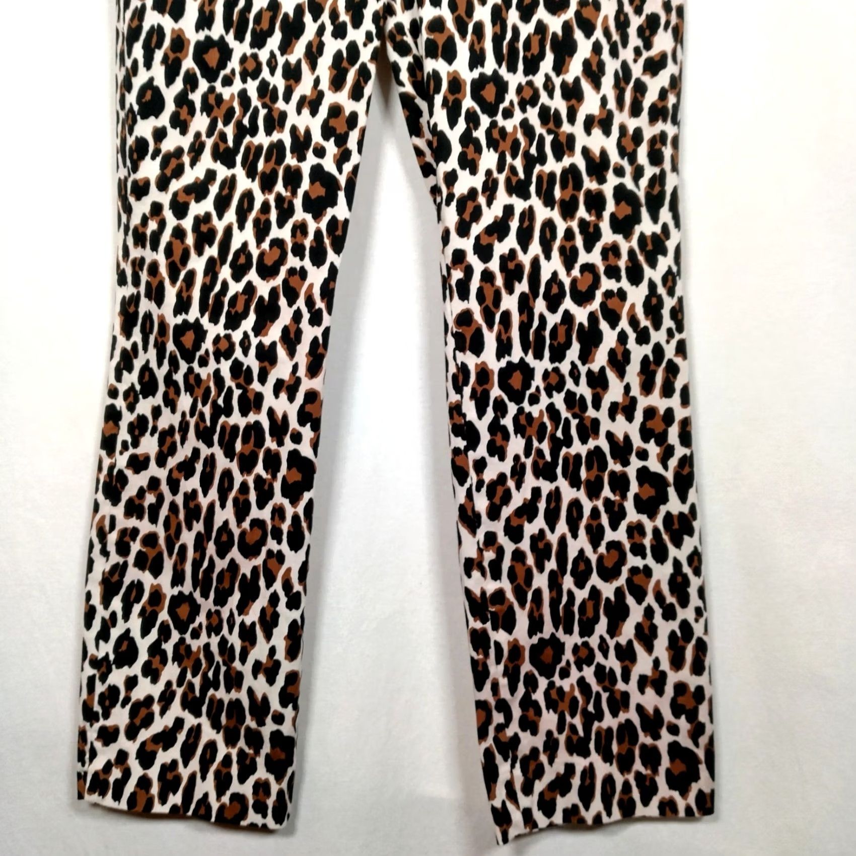 J.Crew J.CREW Pants Women Size 6 Leopard Print Stretch Twill Zip Up Cat Print Ankle Straight Jeans/Slacks Size 28" / US 6 / IT 42 - 4 Thumbnail