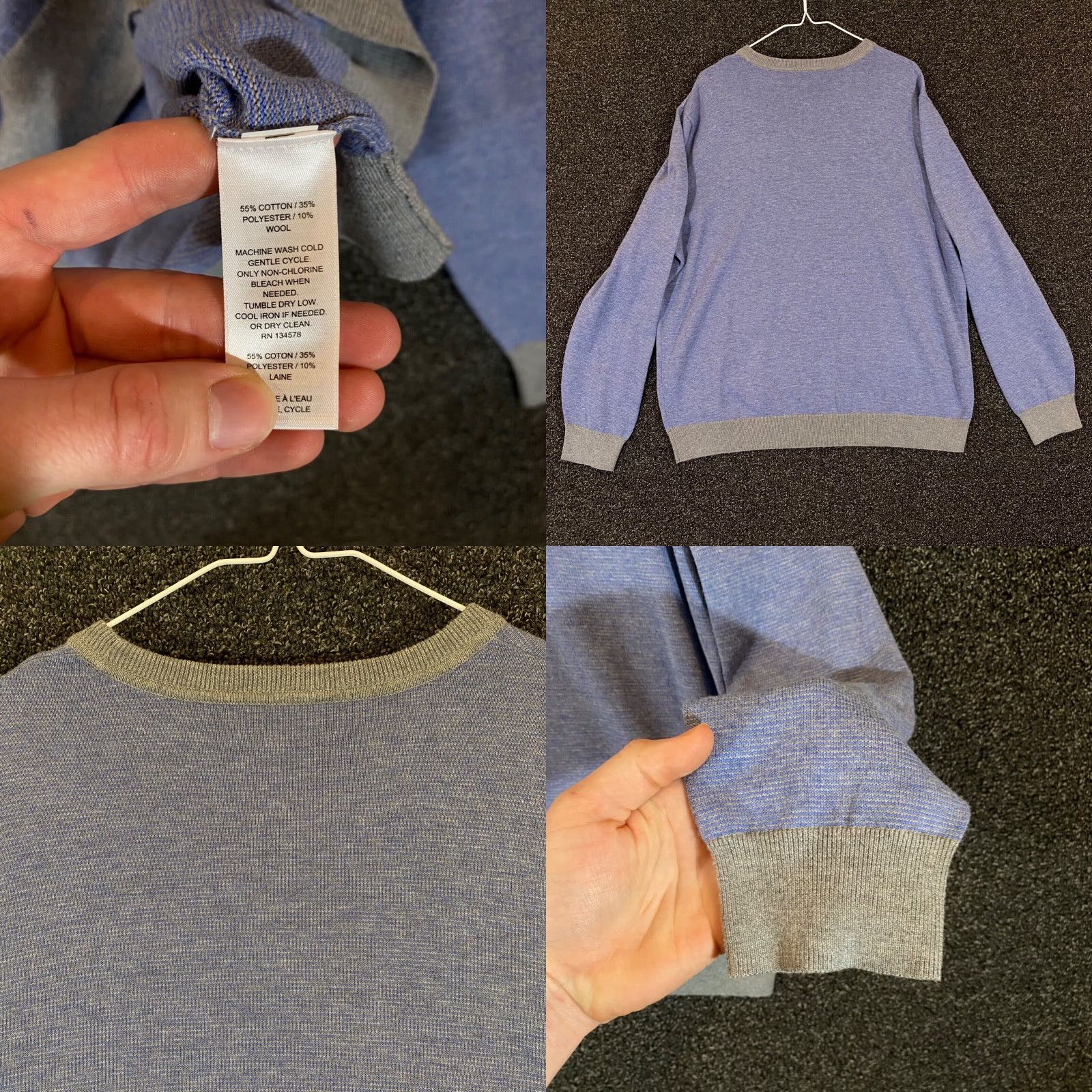 Vineyard Vines VINEYARD VINES Sweater Mens XL Blue Wool Blend Pullover Crewneck Jumper Size US XL / EU 56 / 4 - 8 Thumbnail