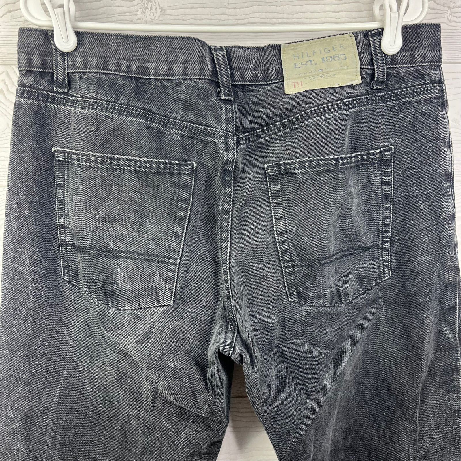 Tommy Hilfiger Tommy Hilfiger Custom Straight Black Jeans 34x30 Faded Denim Size US 34 / EU 50 - 6 Thumbnail