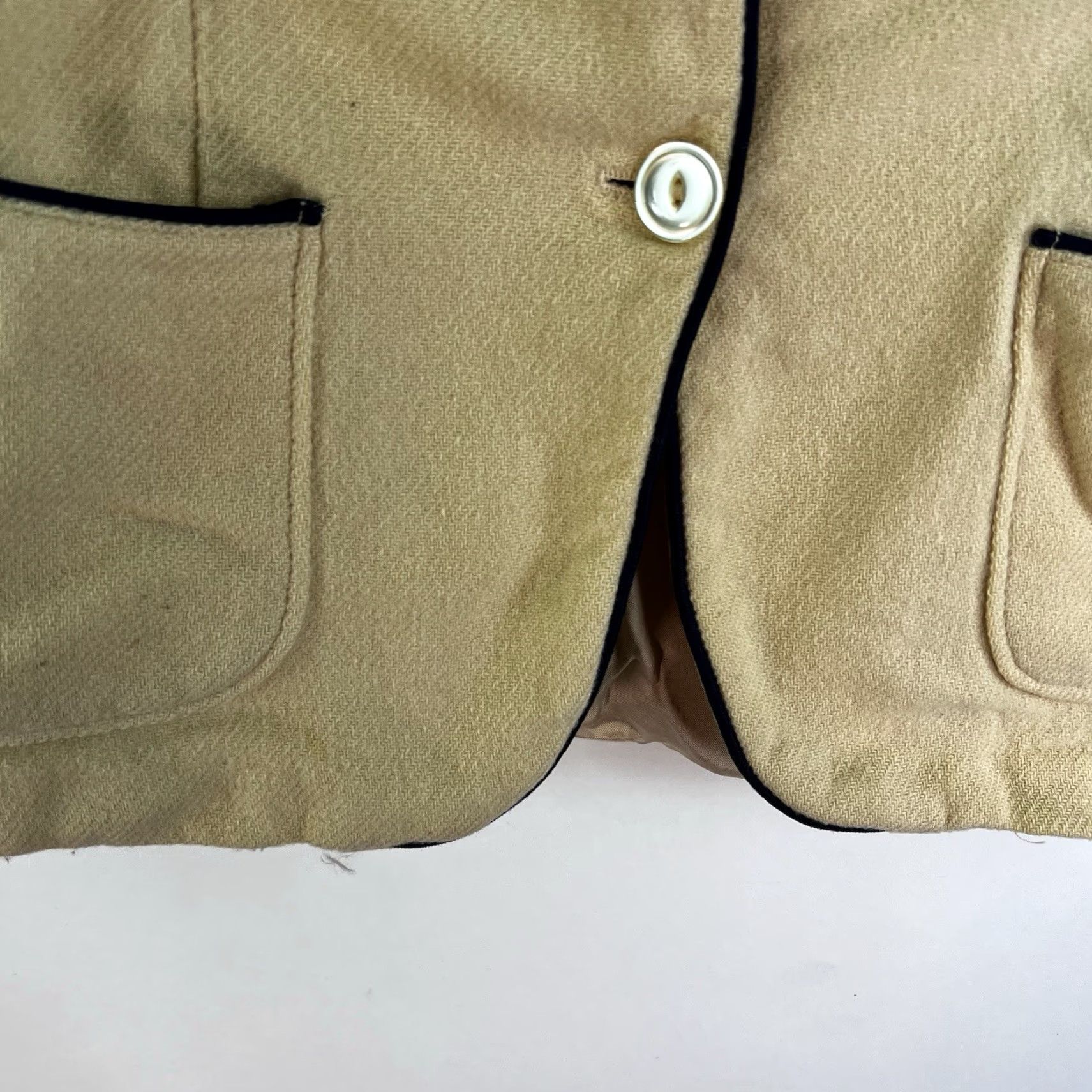 Vintage VINTAGE Centenary College For Women NJ 1971 Wool Blazer S Gold Classic Business Travel Womens Size S / US 4 / IT 40 - 7 Thumbnail