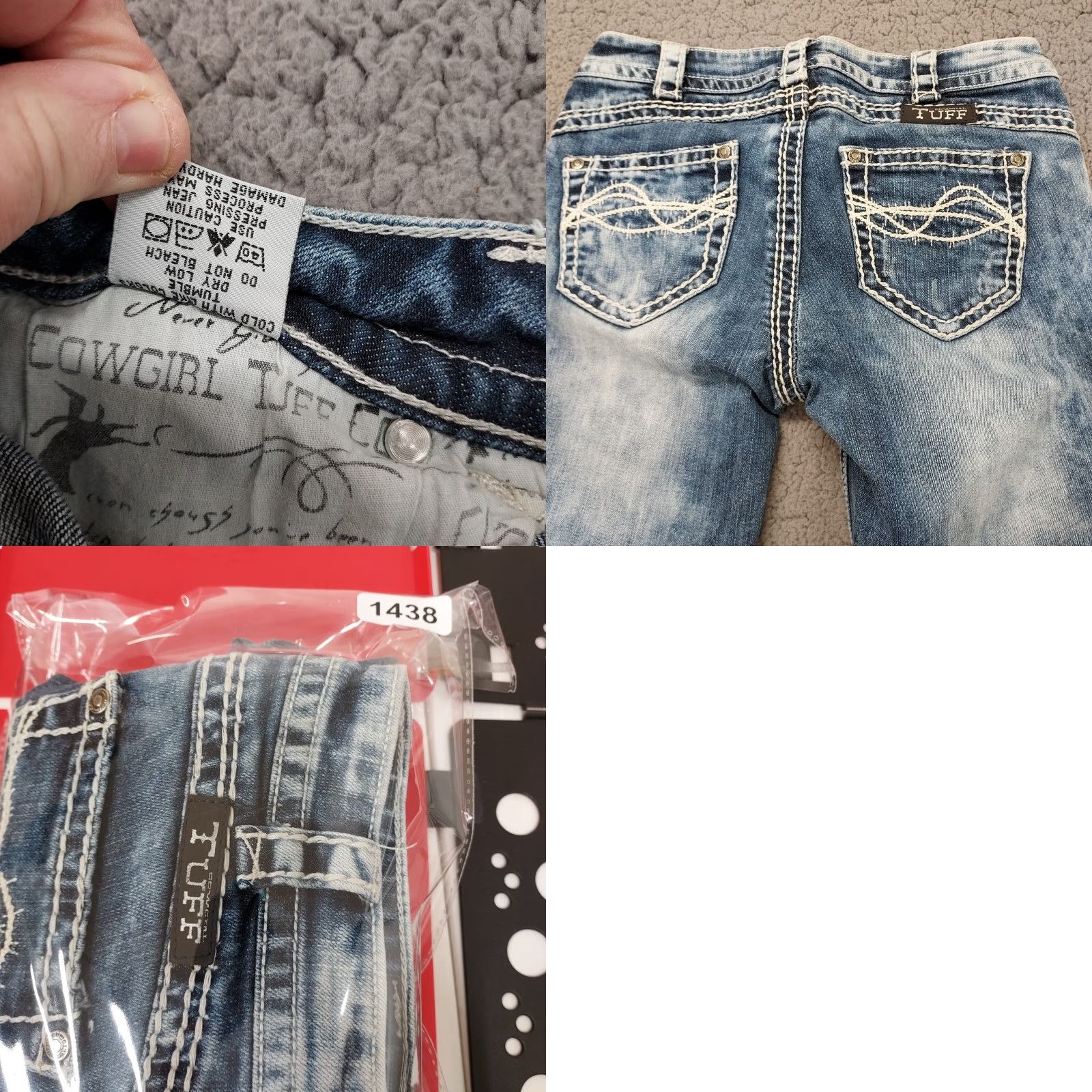 CO Cowgirl Tuff CO Capris Womens Size 26 Distressed Embroidered Low Rise Denim Size ONE SIZE - 9 Thumbnail