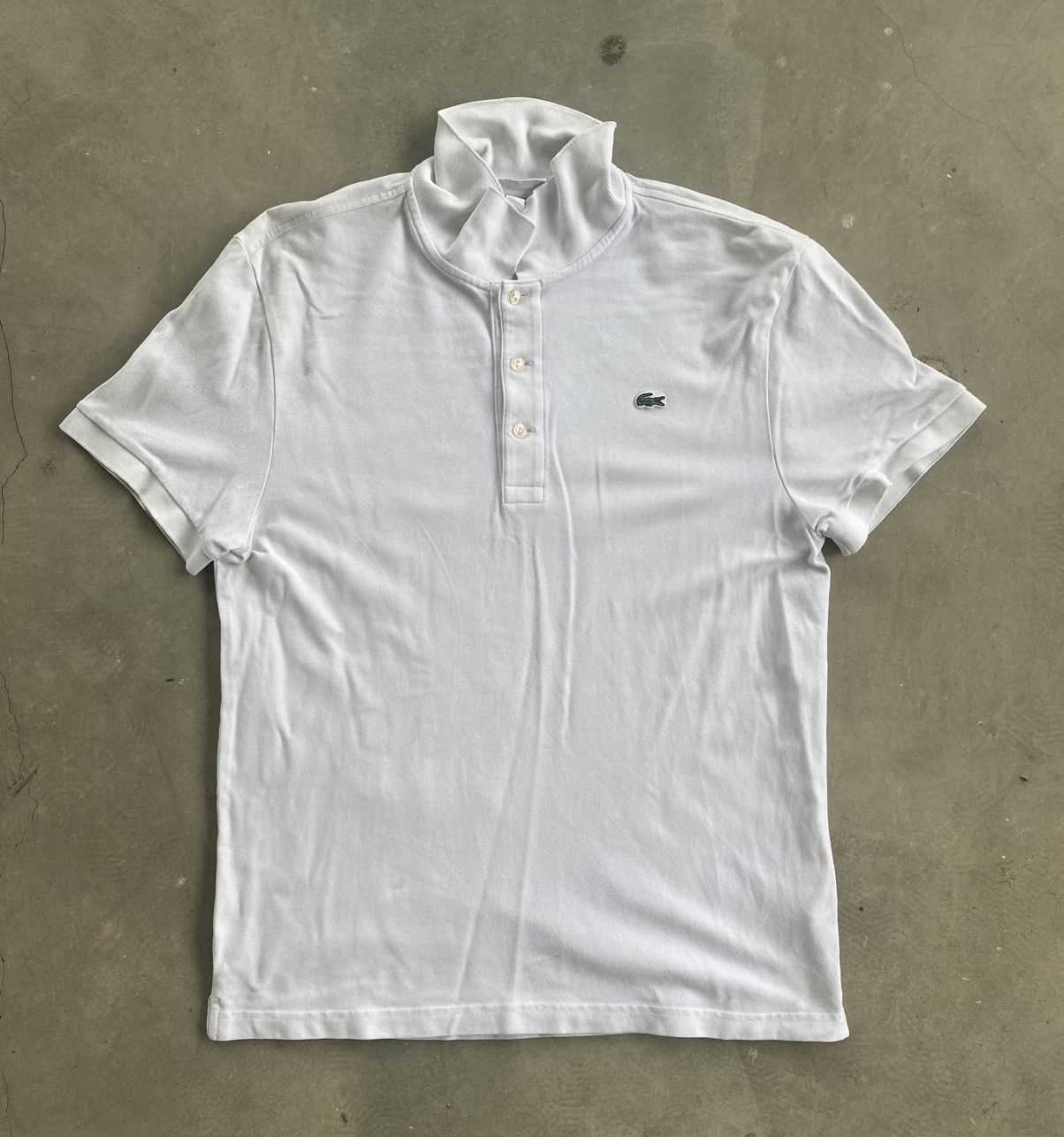 Lacoste × Vintage LACOSTE WHITE POLO TEE Size US M / EU 48-50 / 2 - 1 Thumbnail