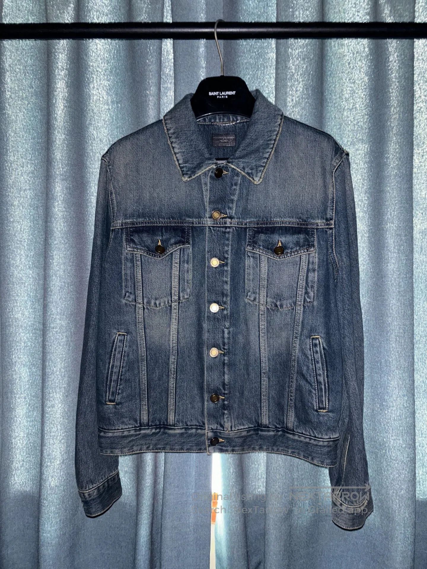 Anthony Vaccarello Saint Laurent Classic Denim Jacket. Size US M / EU 48-50 / 2 - 1 Thumbnail