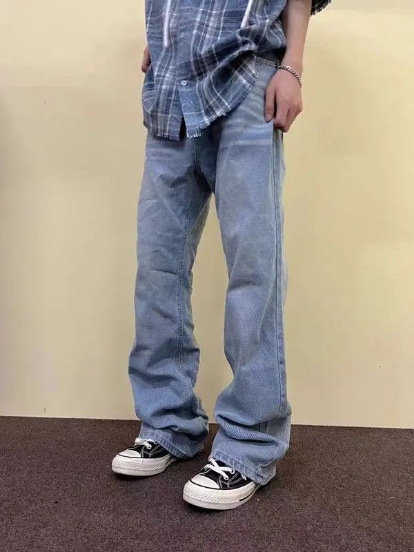 Japanese Brand Chizuru x Hada Vintage light blue straight leg baggy jeans Size US 30 / EU 46 - 8 Thumbnail