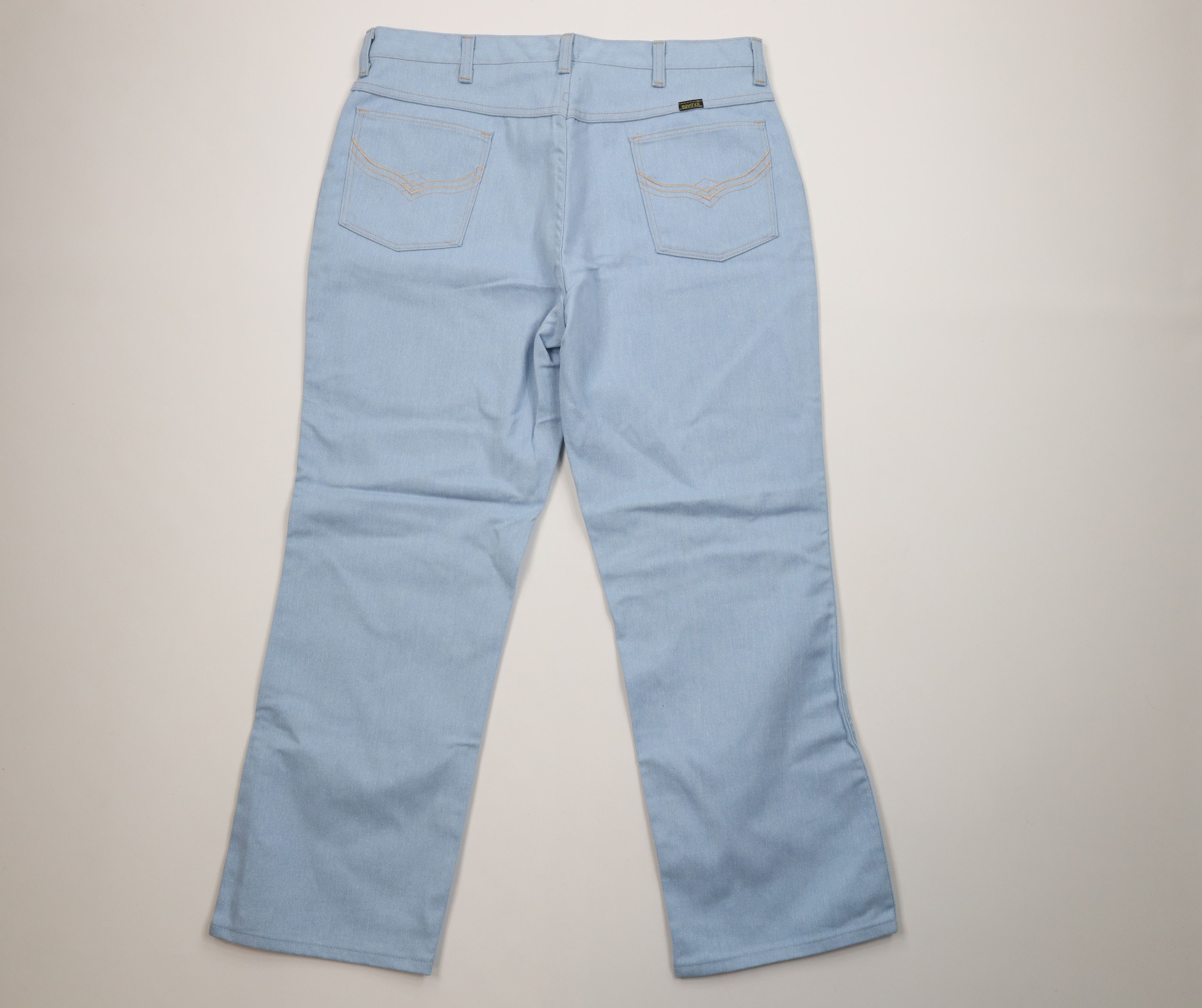 Vintage Deadstock Vintage 70s Streetwear Wide Leg Denim Jeans USA Size US 38 / EU 54 - 8 Thumbnail