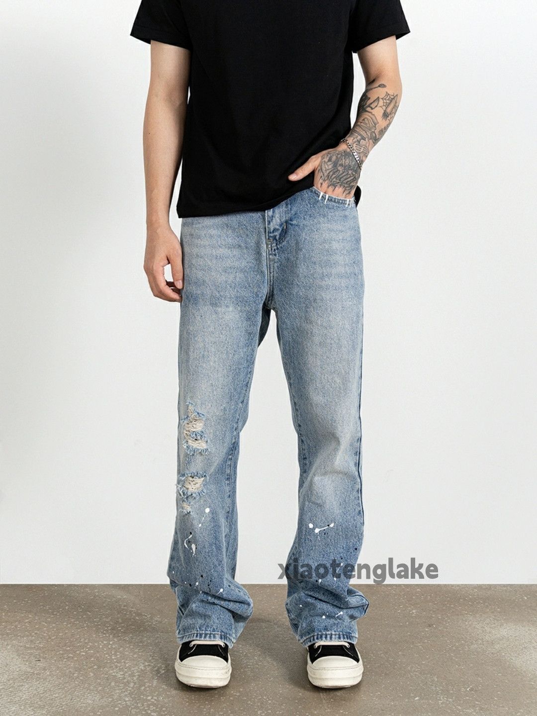 Jean × Vintage washed faded cleanfit yuppie utility flared jeans Size US 32 / EU 48 - 1 Thumbnail