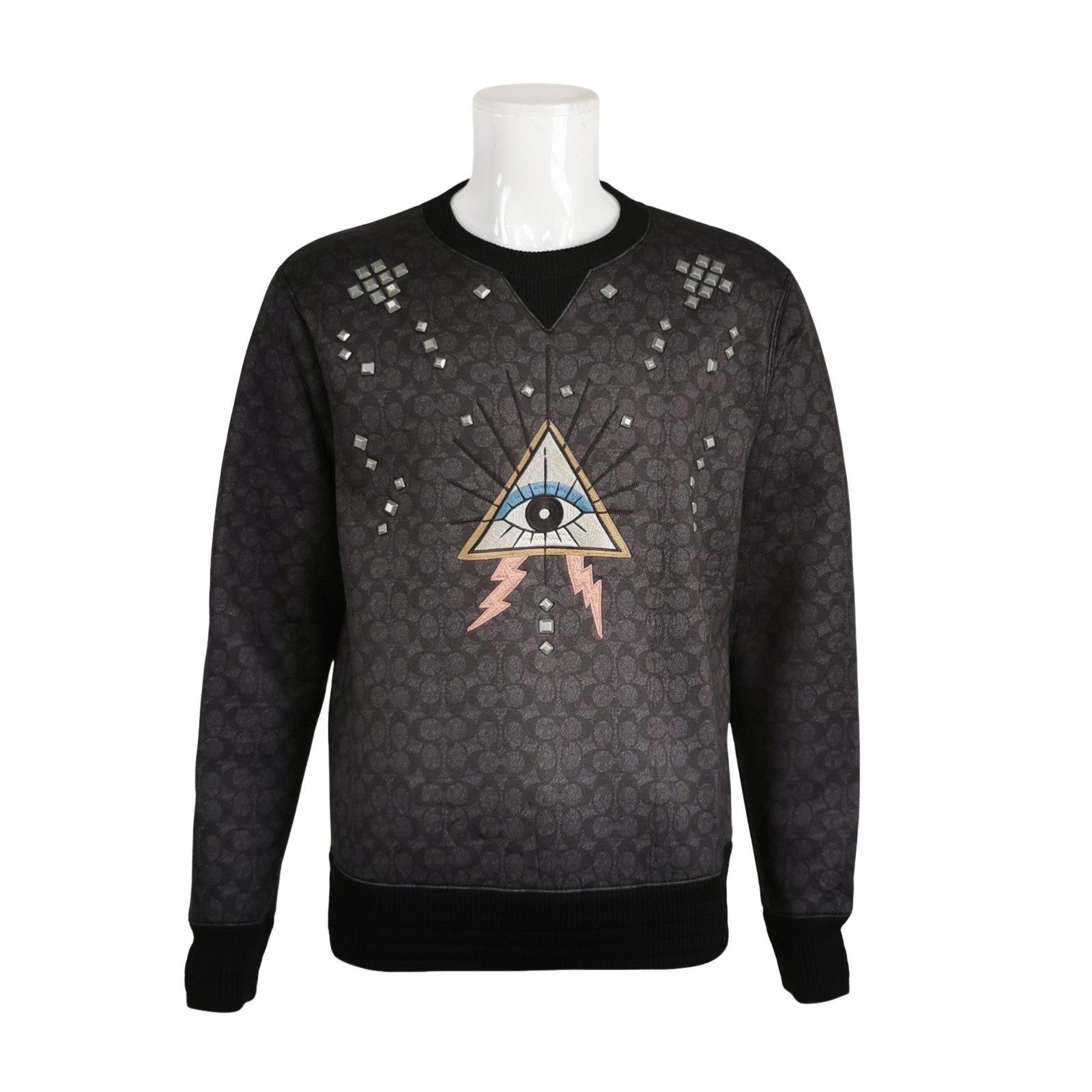 Coach Coach Pyramid Eye Studded Monogram Sweatshirt M Size US M / EU 48-50 / 2 - 1 Thumbnail