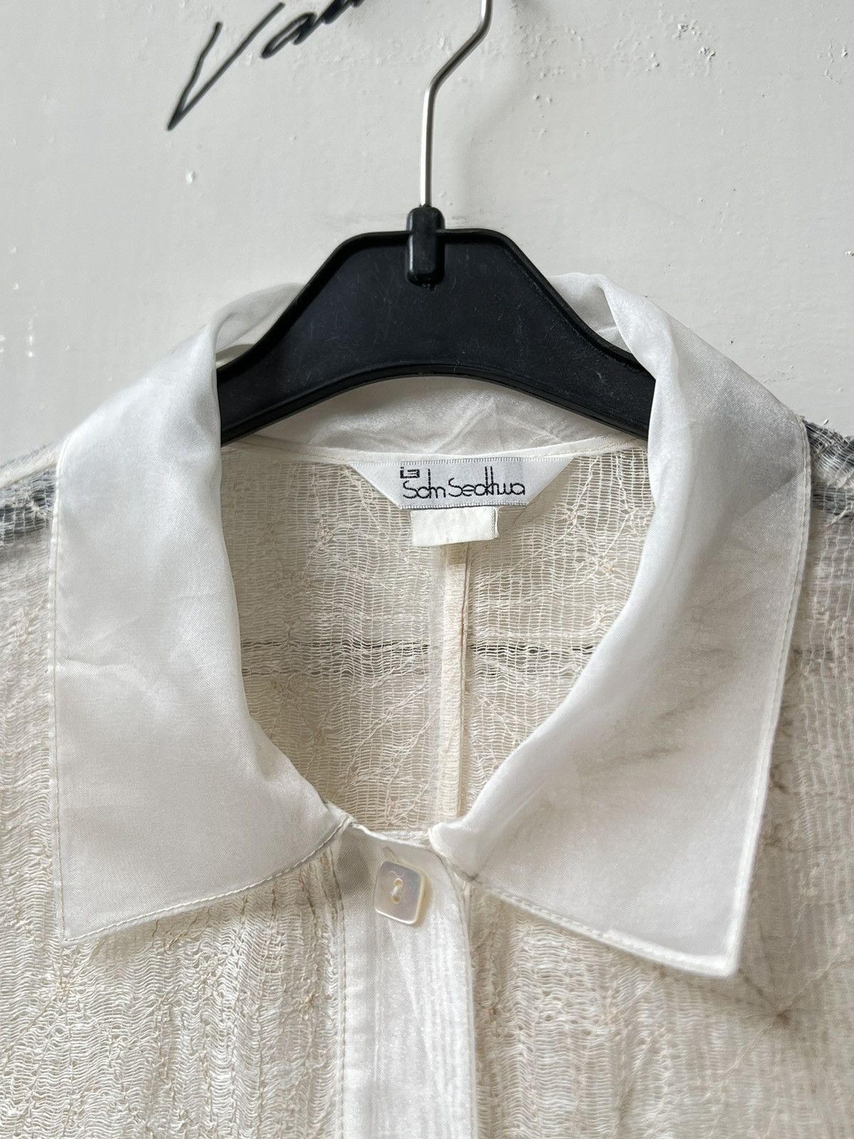 Other Japanese Brand Sdm Sedhwa White Mesh Shirt Size US XS / EU 42 / 0 - 5 Thumbnail