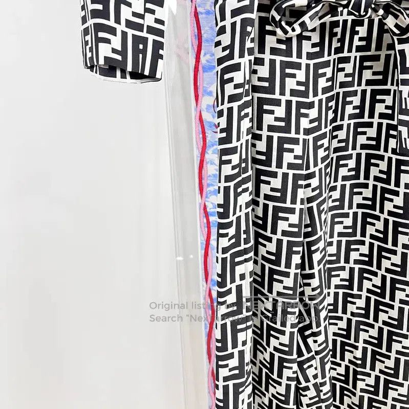 Fendi Fendi Multicolor Silk Dress Size M . Size M / US 6-8 / IT 42-44 - 4 Thumbnail