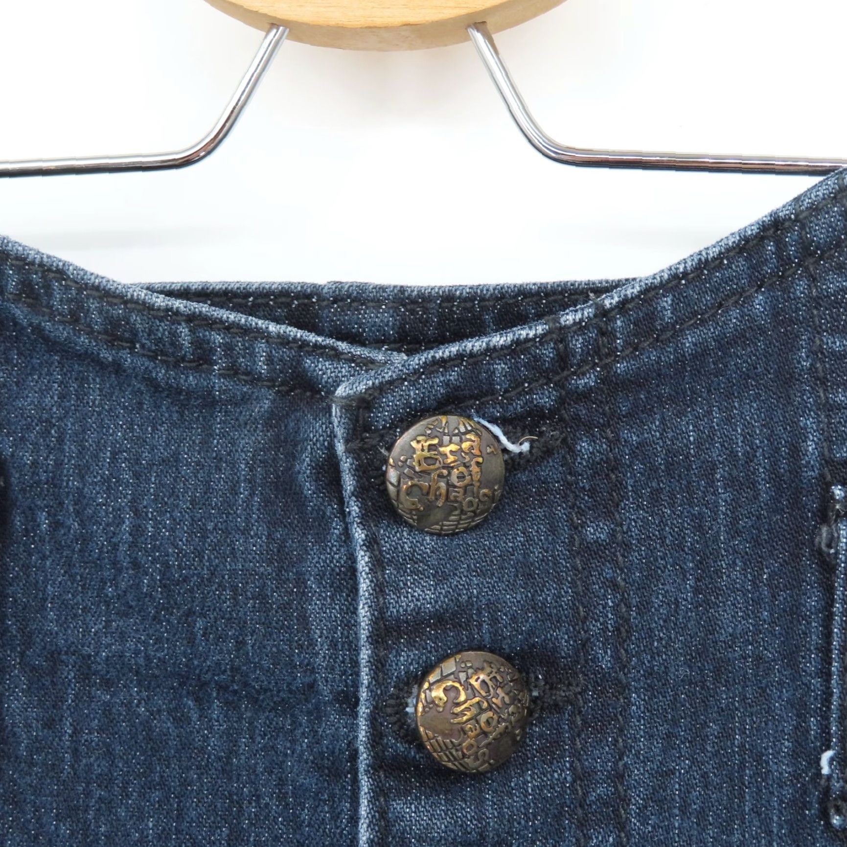 Vintage Era Of Chaos Jeans Women 24 Dark Blue Den​im Button Fly Cotton Blend Regular Ankle Pockets Vintage No Size 42" / US 20 - 4 Thumbnail