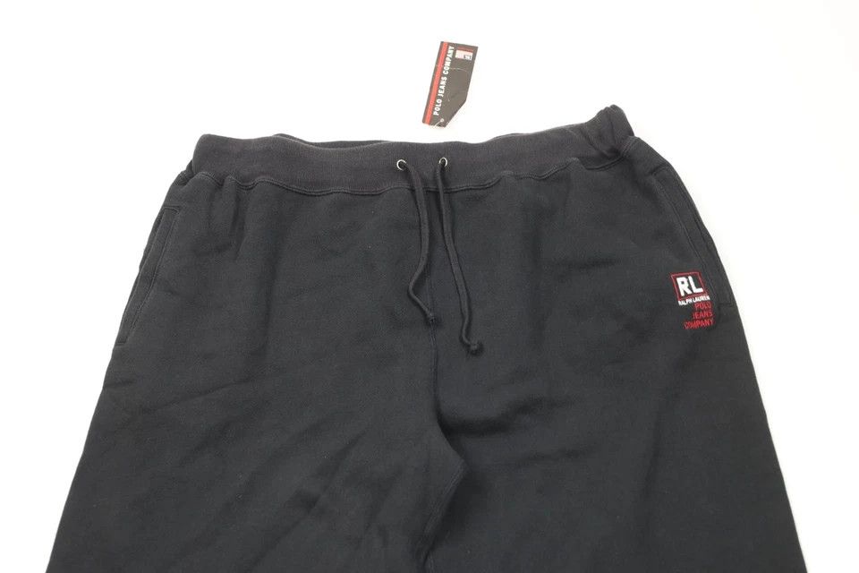 Ralph Lauren × Vintage Deadstock Vintage Ralph Lauren Wide Leg Sweatpants Black USA Size US 34 / EU 50 - 2 Thumbnail