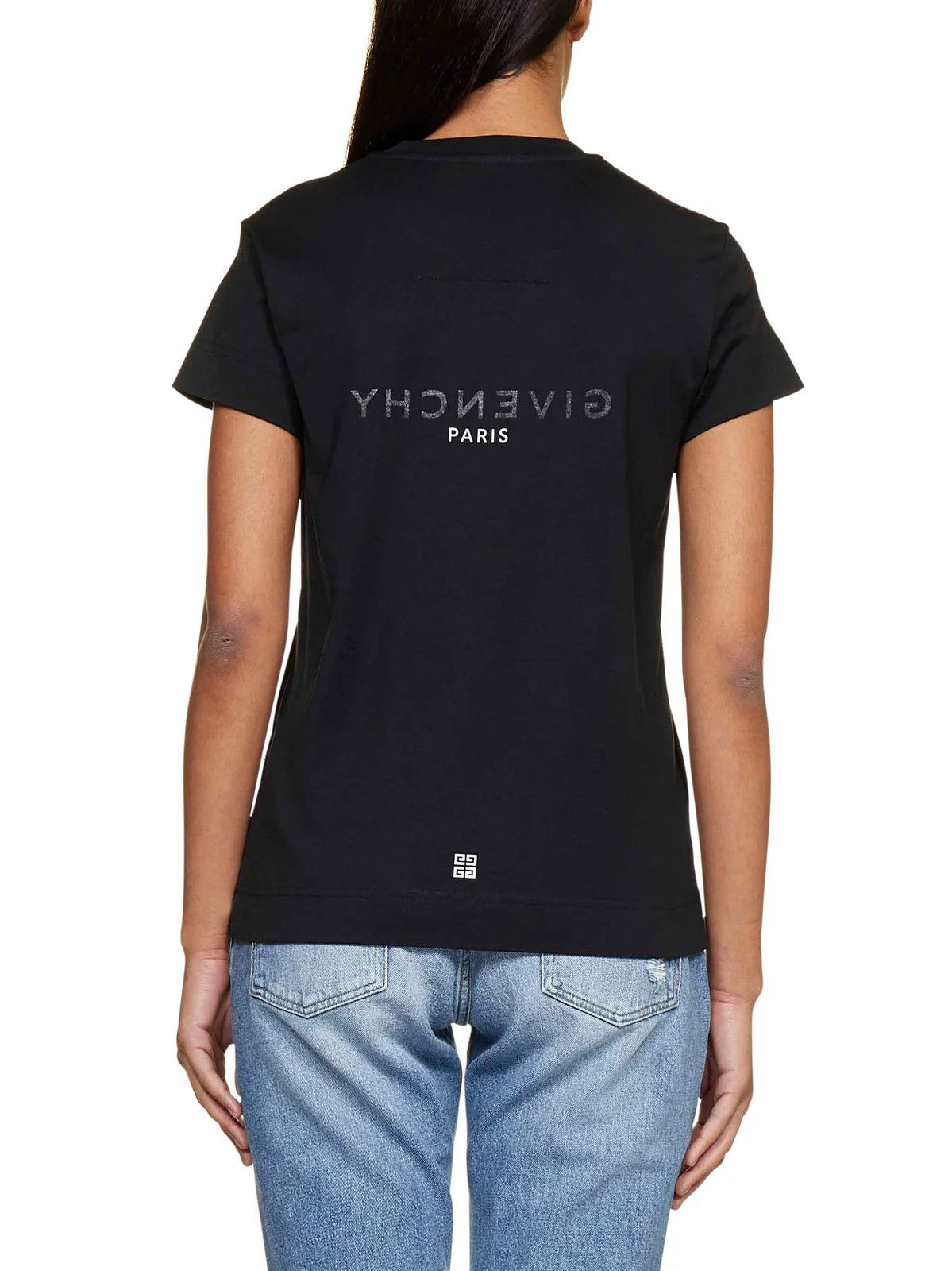 Givenchy o1srvl11e0725 Logo Printed Reverse Crewneck T-Shirt in Black Size M / US 6-8 / IT 42-44 - 5 Thumbnail