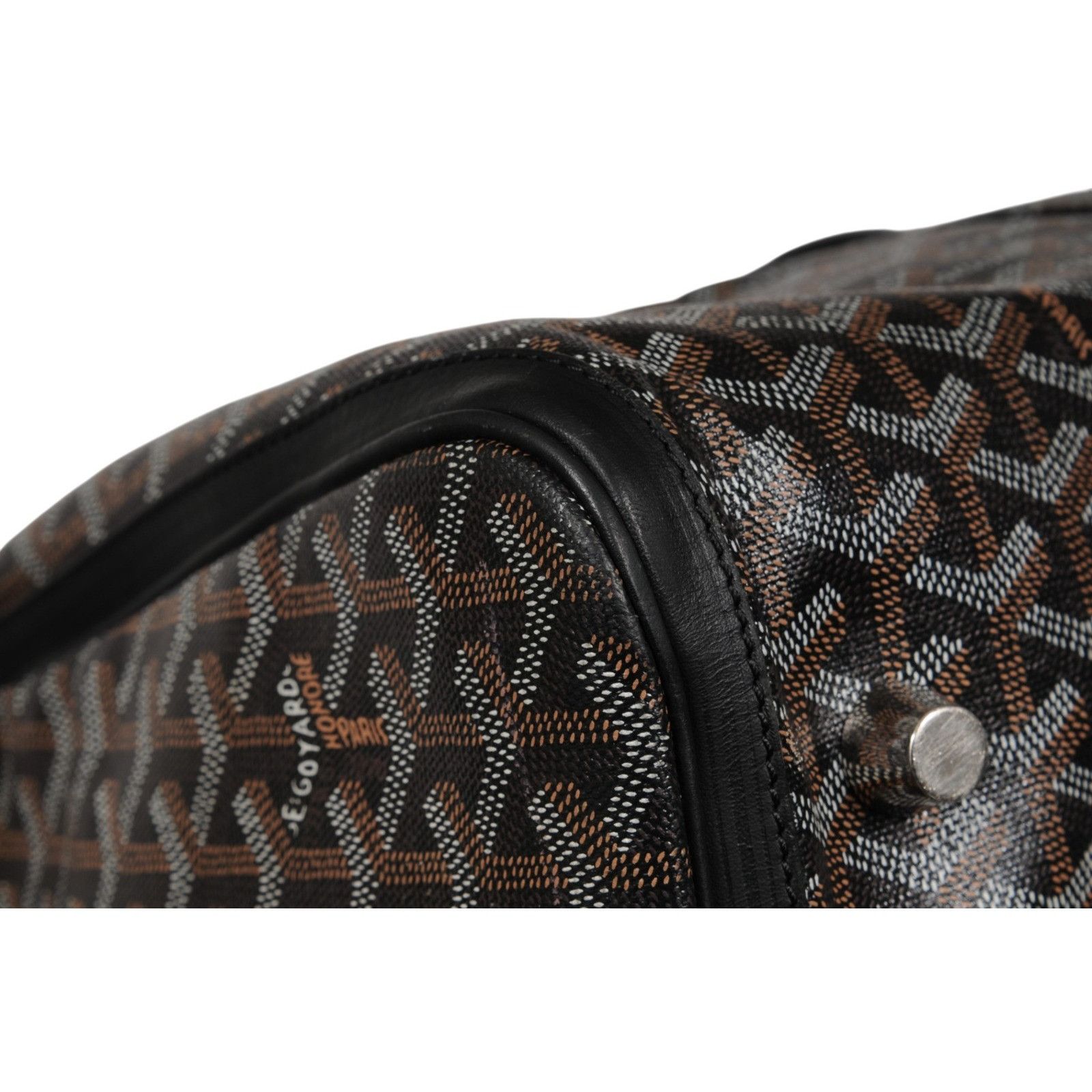 Goyard Croisiere 50 Black Leather Duffle Travel Carry On - 02656 Size ONE SIZE - 13 Thumbnail
