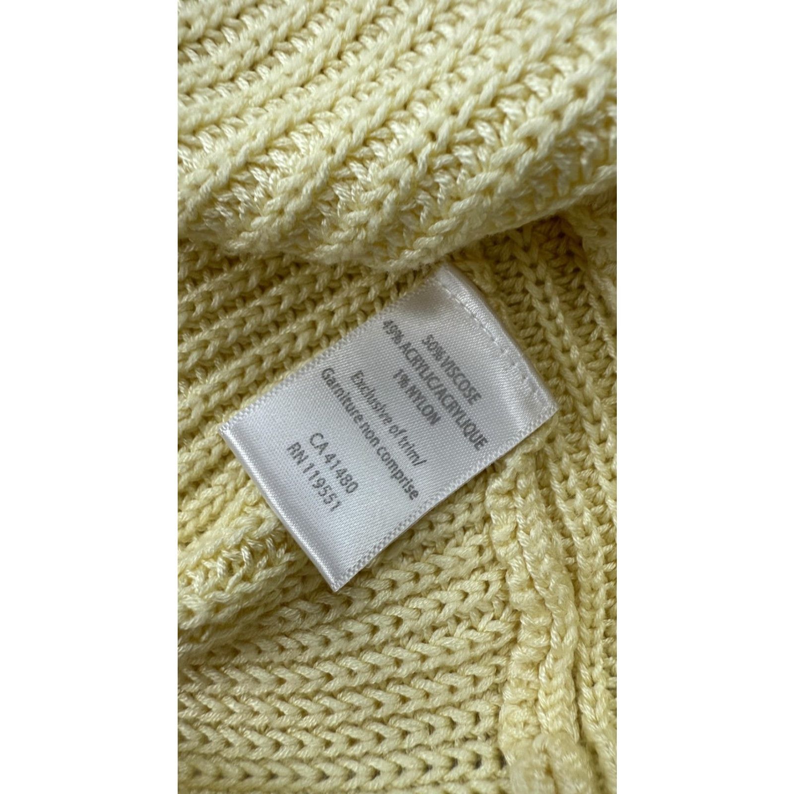 Vintage Gentle Fawn Sweater Womens Small Yellow Knit V Neck Twist Front Pullover Tank Top Size S / US 4 / IT 40 - 3 Thumbnail