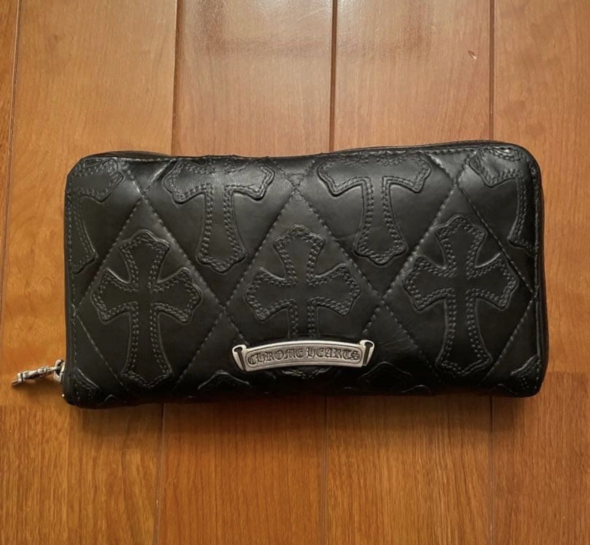 Chrome Hearts Chrome Hearts cemetery cross leather patch wallet Size ONE SIZE - 1 Thumbnail