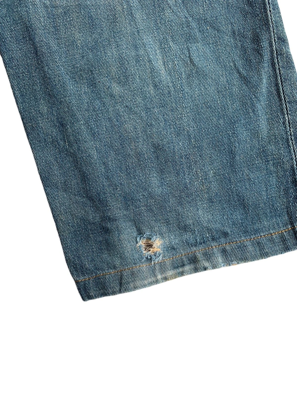 Edwin × Jean EDWIN 505X SELVEDGE DISTRESSED DENIM☠️ Size US 31 - 17 Thumbnail