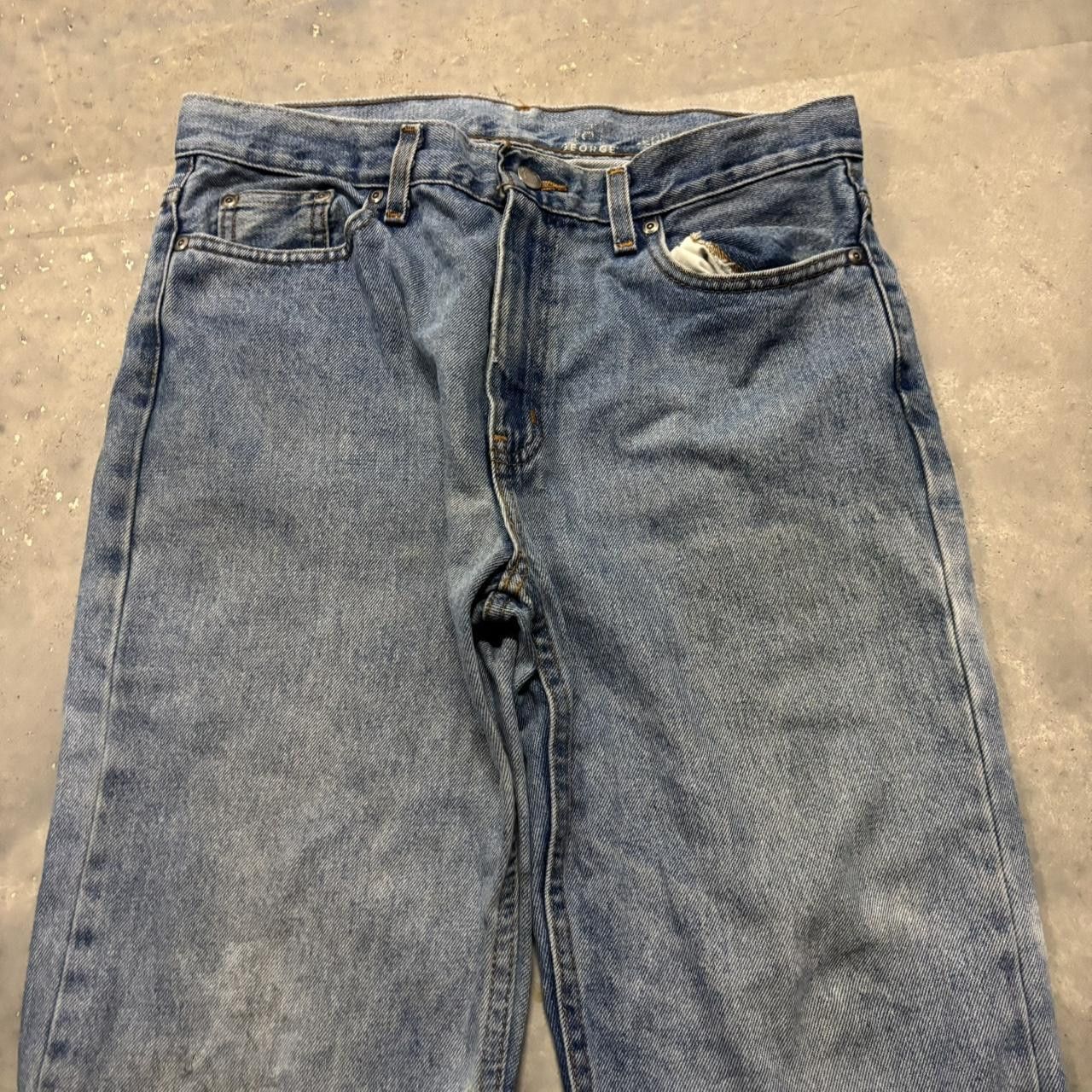 Japanese Brand × Vintage Crazy Vintage Y2K/2000s Grunge Medium Wash Distressed Essential Denim Jeans! Size US 31 - 5 Thumbnail