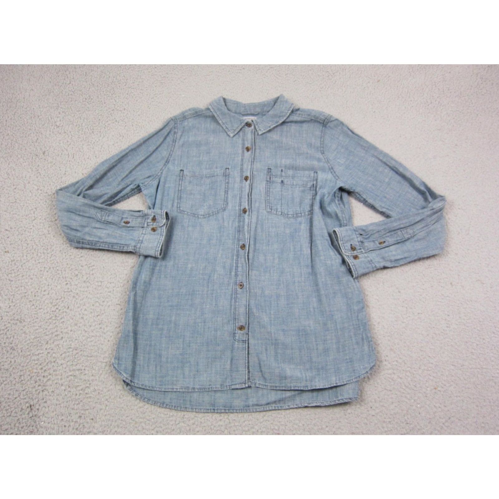 Carhartt VINTAGE Carhartt Shirt Womens Large L Blue Fairview Chambray Button Up Workwear Classic Size L / US 10 / IT 46 - 2 Thumbnail