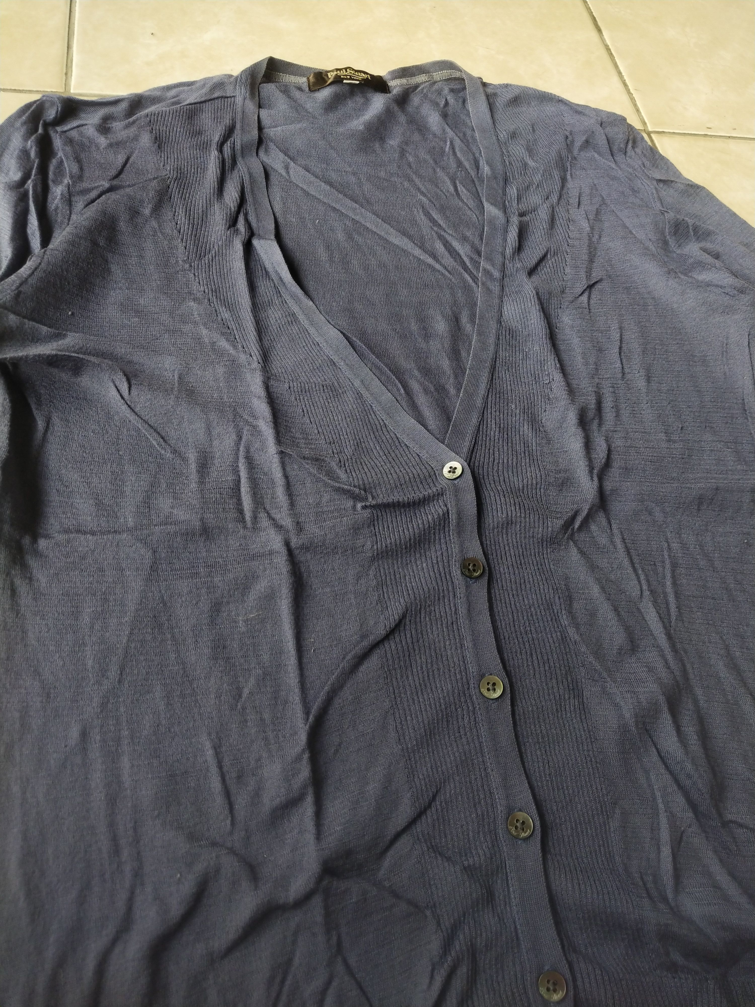 Paul Stuart Paul Stuart New York Navy Cotton Knit Cardigan Size M / US 6-8 / IT 42-44 - 2 Thumbnail