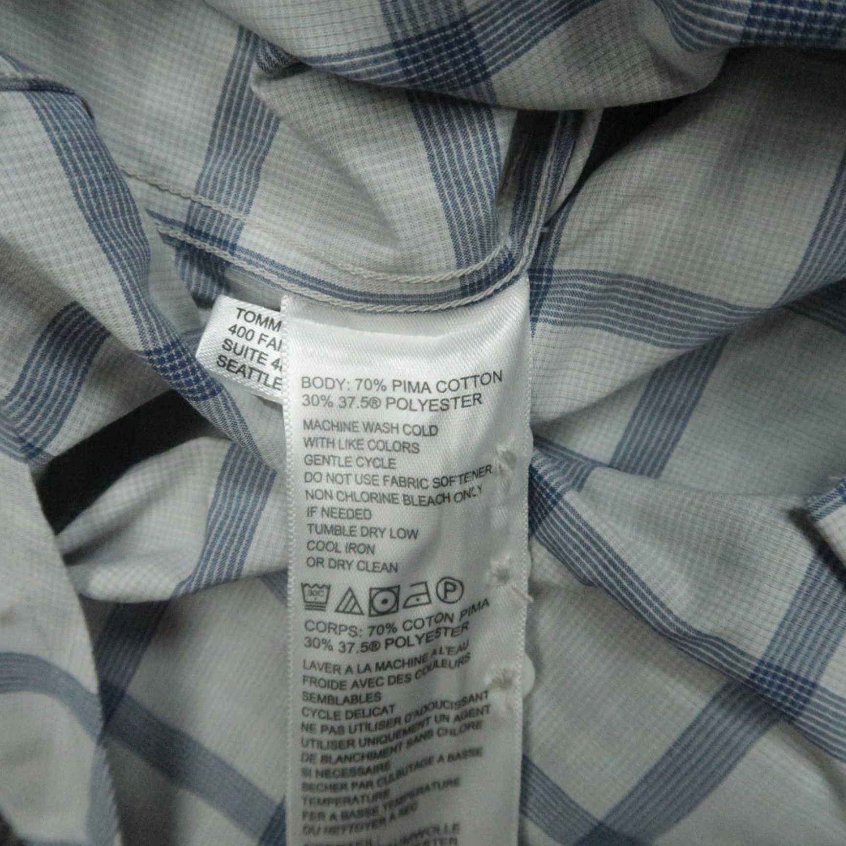 Tommy Bahama VINTAGE Tommy Bahama Shirt Mens Large Blue Gray Plaid Newport Loto Check NWT Size US L / EU 52-54 / 3 - 5 Thumbnail