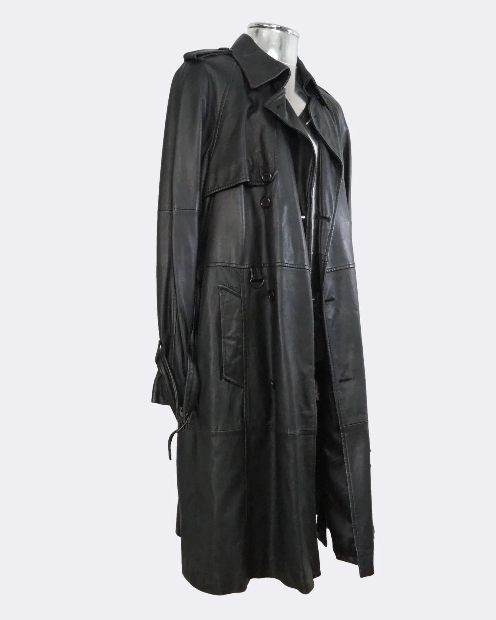 Cavalli Class Men's Cavalli Classs Leather Belted Trench Coat Jacket $1230 Size US M / EU 48-50 / 2 - 6 Thumbnail