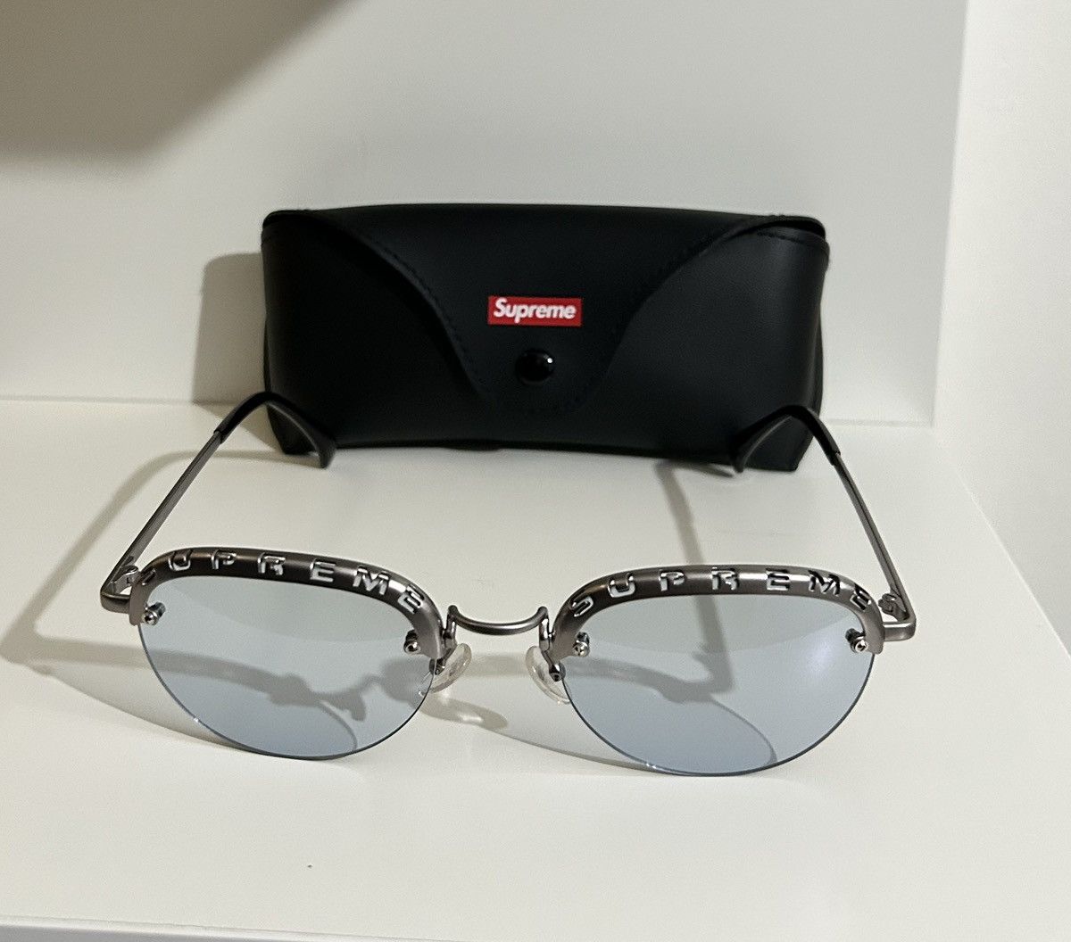 Supreme Supreme ELM Sunglasses Rare Silver Metallic Option | Grailed