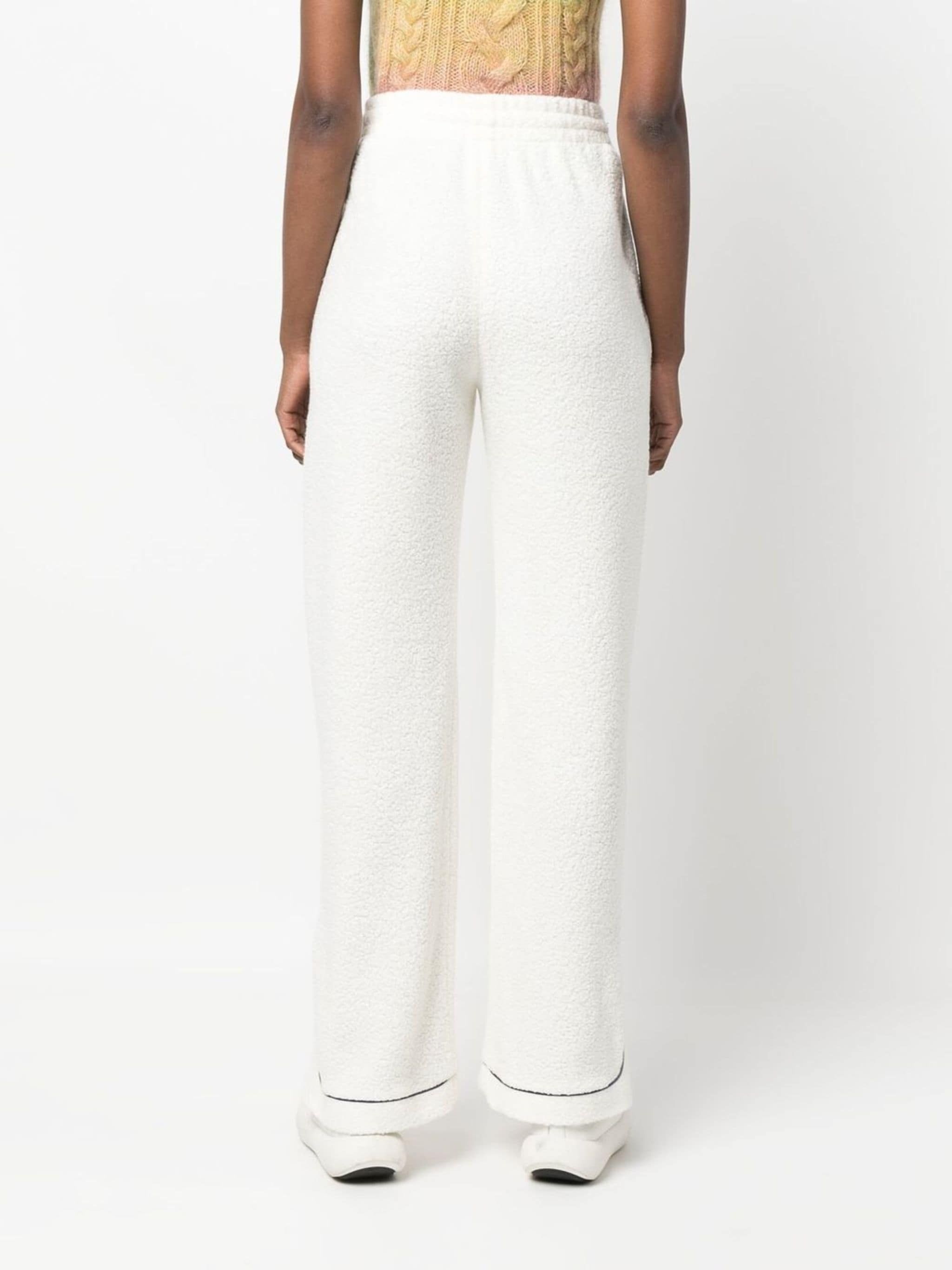 Casablanca White Caza Embroidered Logo Terry Track Pants Size 30" / US 8 / IT 44 - 5 Thumbnail