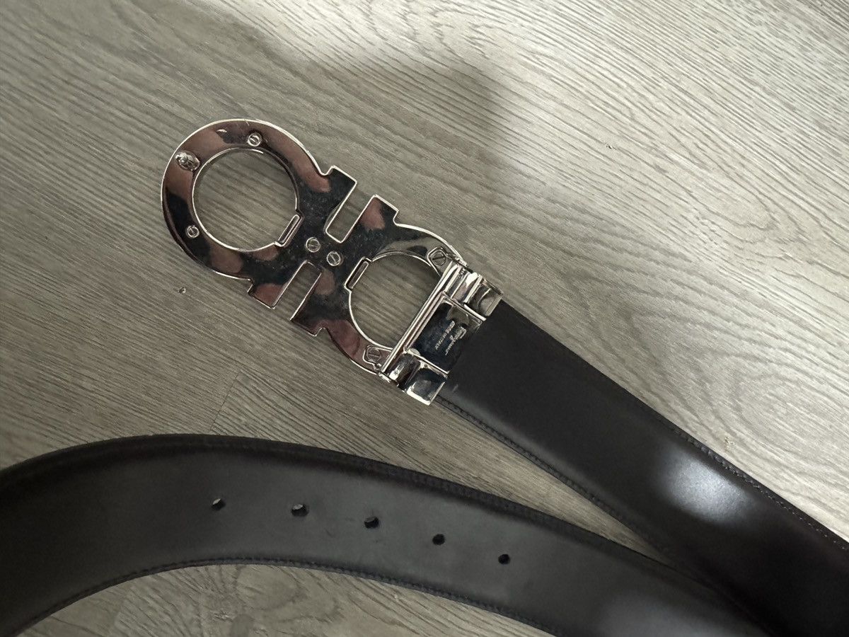 Salvatore Ferragamo Black and brown reversable ferrogamo belt Size 34 - 2 Thumbnail