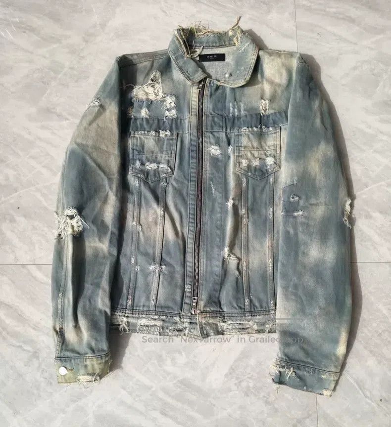 Amiri Amiri Oil Stain Destroyed Jacket Size US XS / EU 42 / 0 - 1 Thumbnail