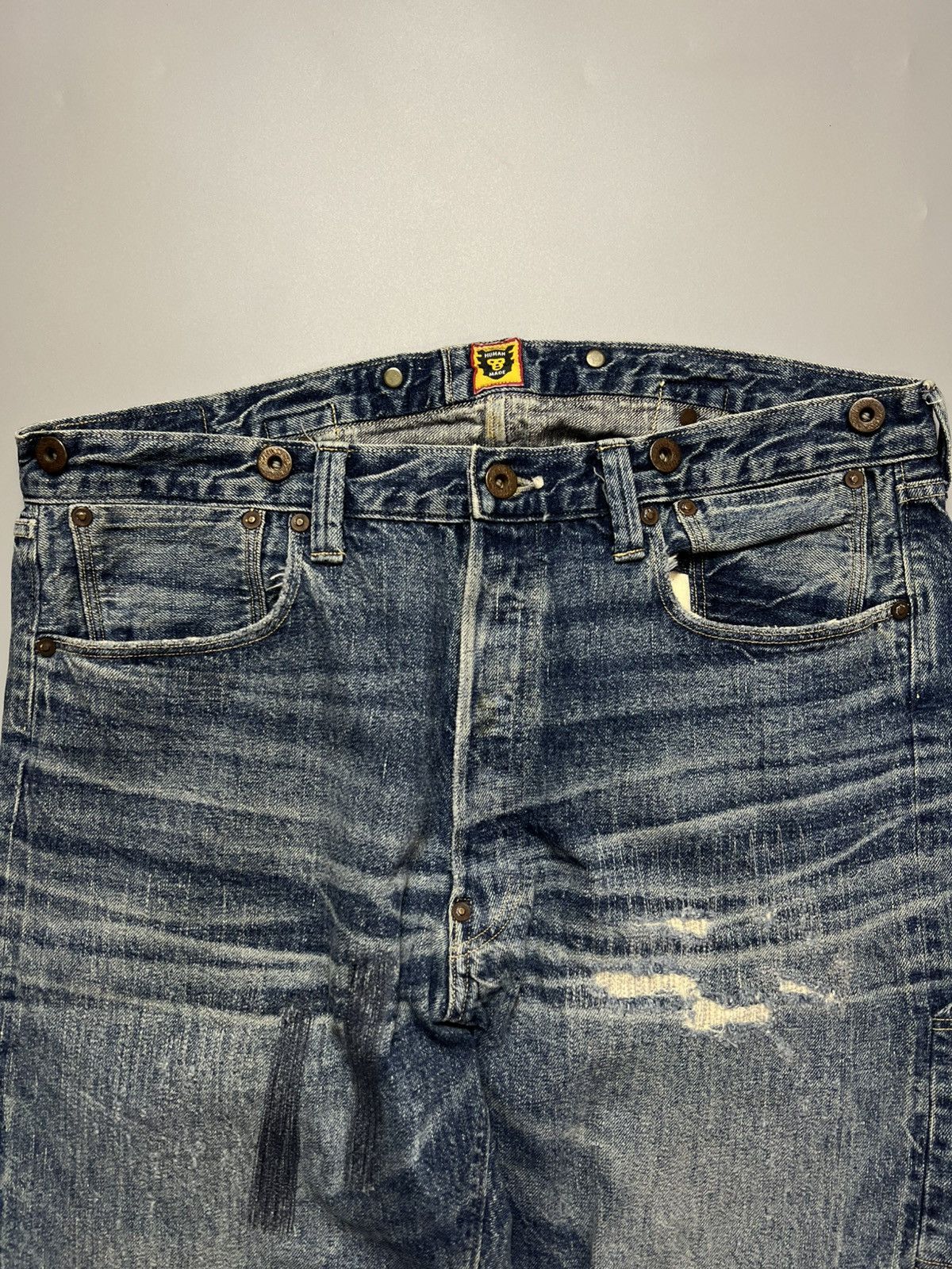 Human Made Human Made Ripped Denim Shorts Selvedge Size US 36 / EU 52 - 2 Thumbnail