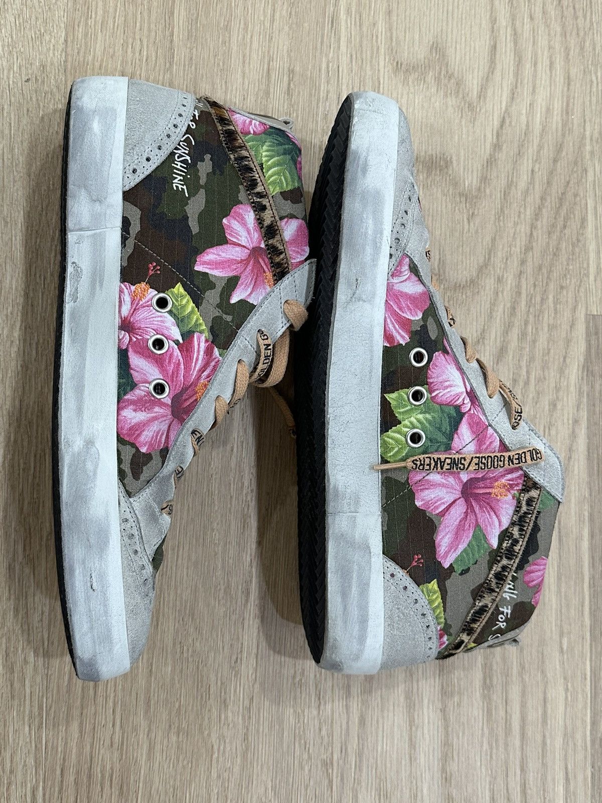 Golden Goose Golden Goose Mid Star Camouflage with Hawaiian Floral Design Size US 10 / EU 43 - 3 Thumbnail
