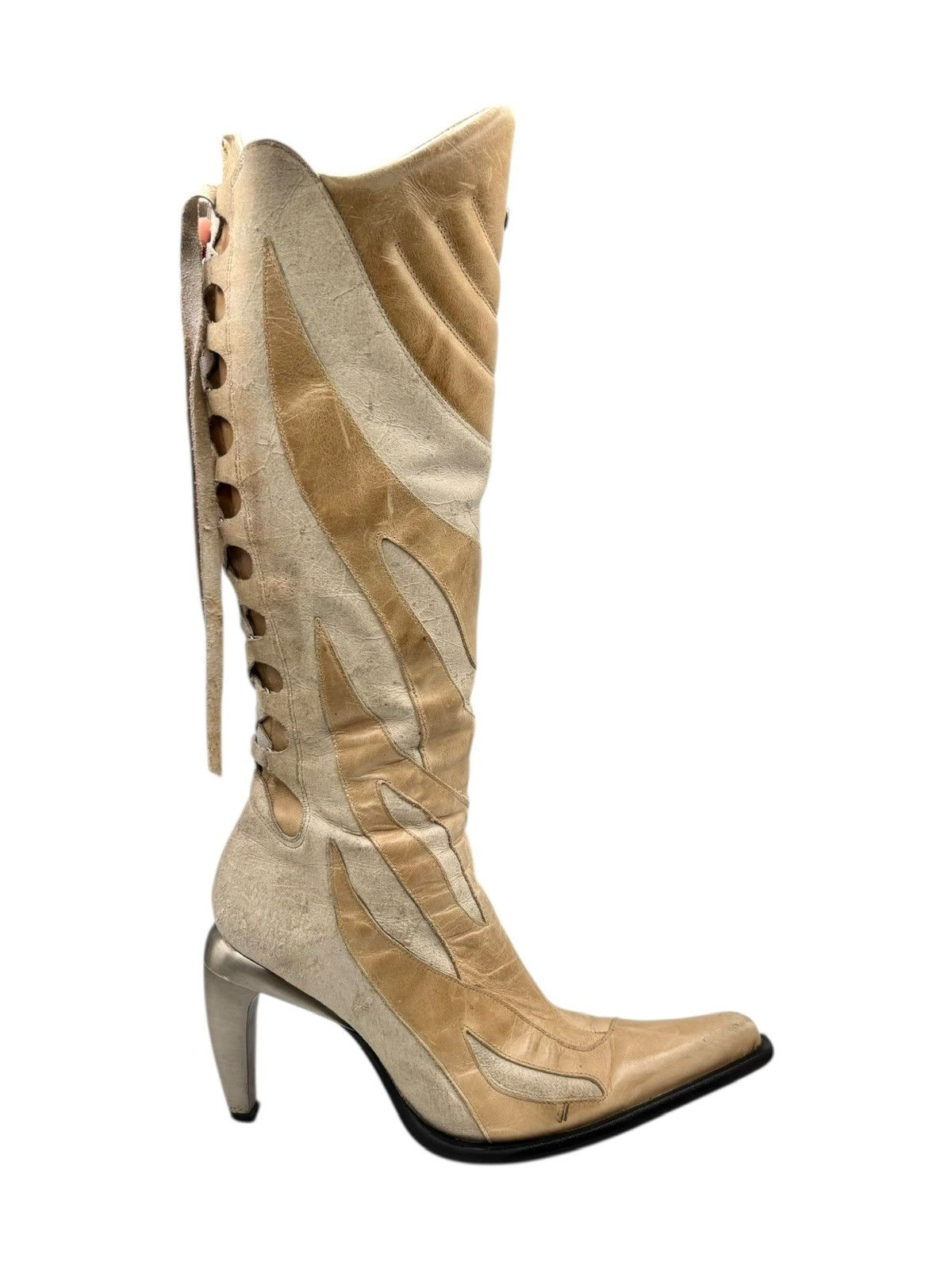 New Rock Vintage New Rock beige knee high boots Size 40 Size US 10 / IT 40 - 5 Thumbnail