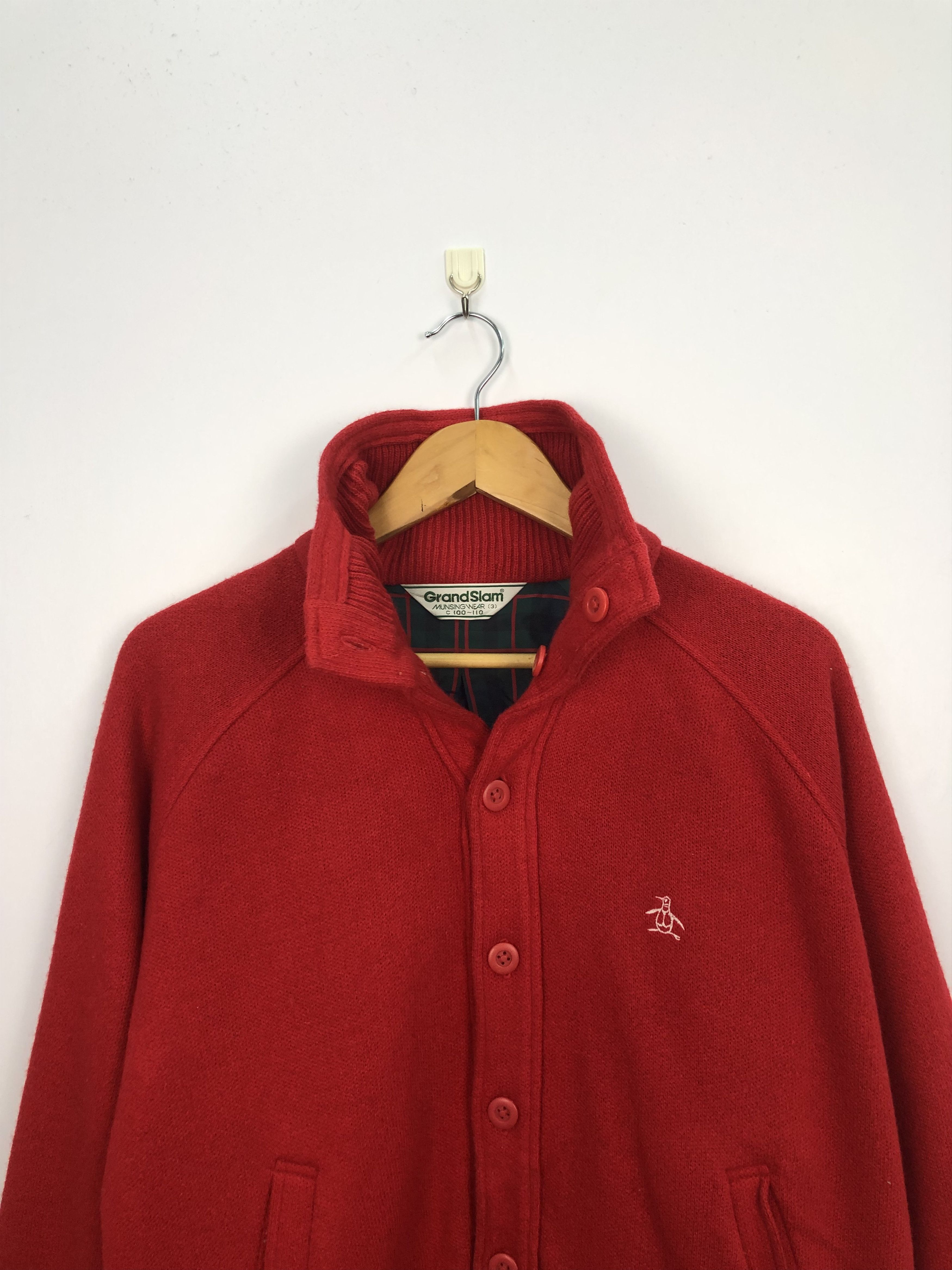 Grand Slam Vintage 90s Grandslam Varsity Jacket Red J0160 Size US L / EU 52-54 / 3 - 4 Thumbnail