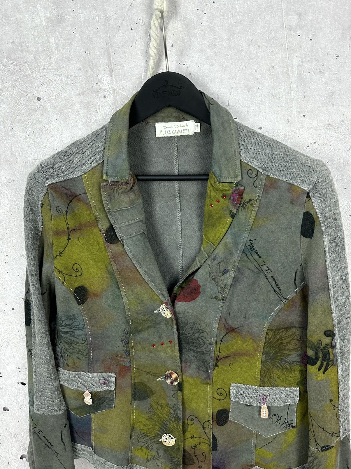 Elisa Cavaletti Elisa Cavaletti Sono Italiano Printed Long Sleeve Blazer Size M / US 6-8 / IT 42-44 - 2 Thumbnail