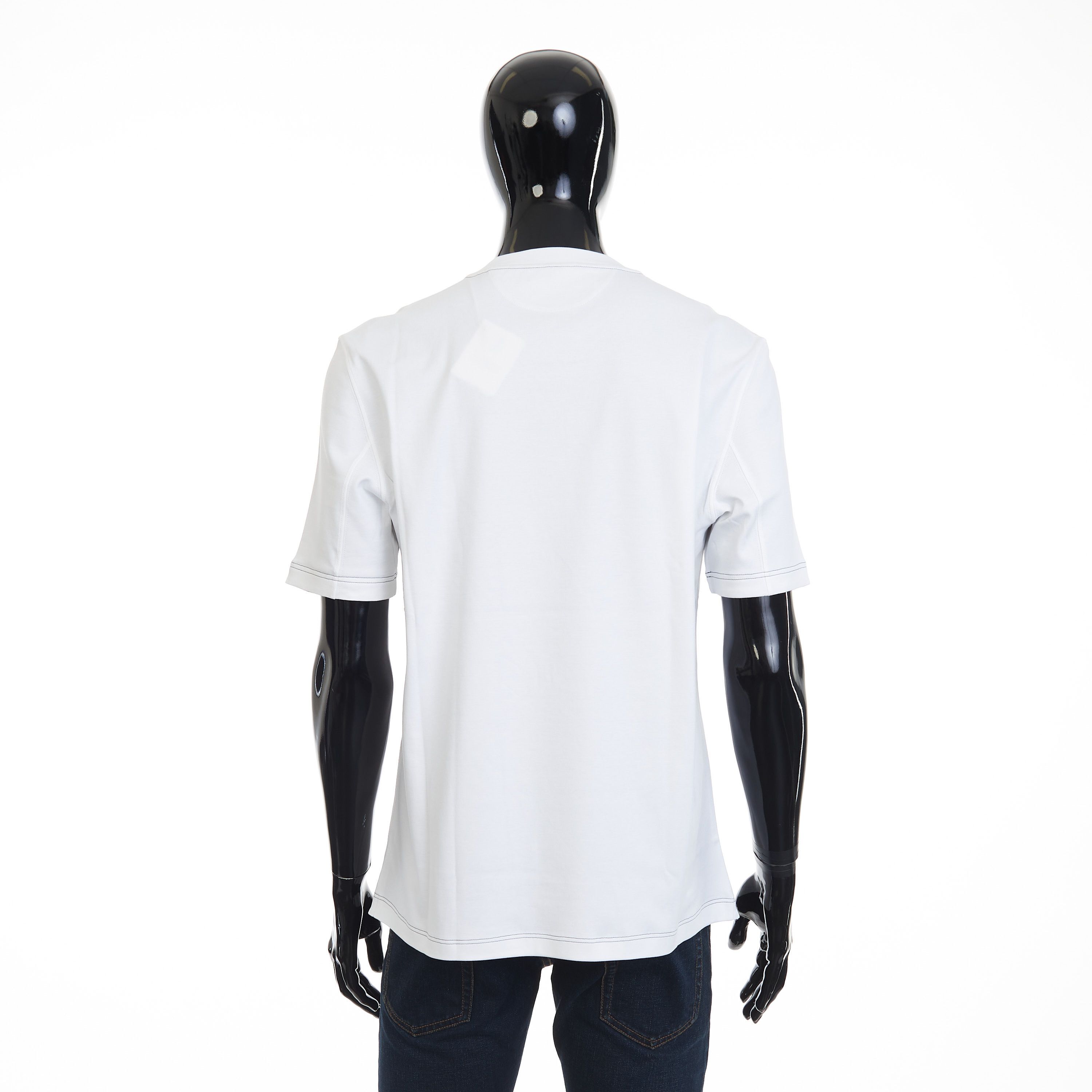 Brunello Cucinelli White Crew Neck T-shirt - Short-sleeve, Cotton Interlock Size US XL / EU 56 / 4 - 6 Thumbnail