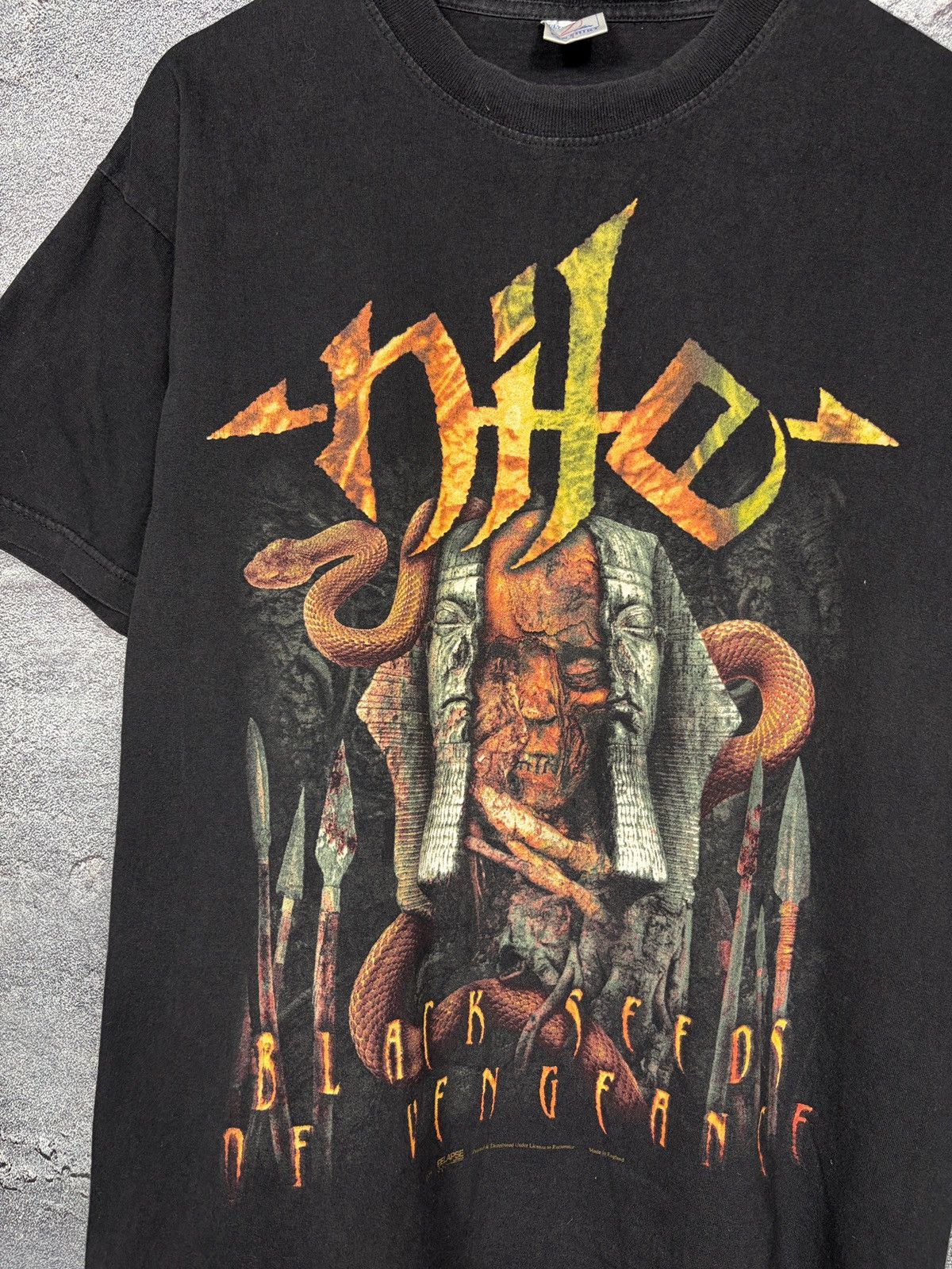 Band Tees Vintage 2001 Nile Back Seeds Of Vengeance Death Metal Tshirt Size US L / EU 52-54 / 3 - 4 Thumbnail