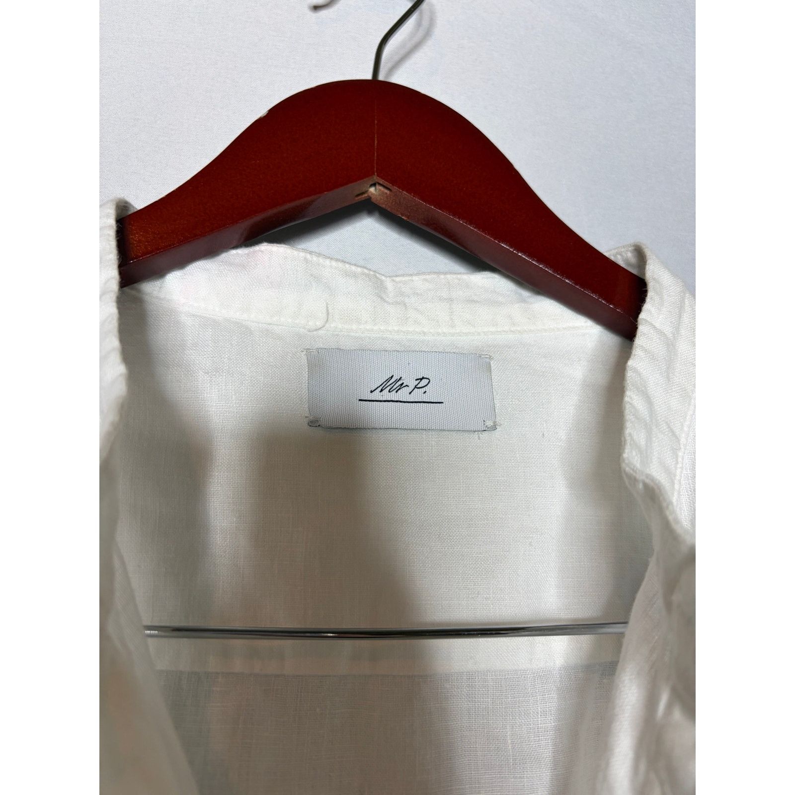 Mr P. Mr. P white linen half button tunic Hanley top sz M Size US M / EU 48-50 / 2 - 3 Thumbnail