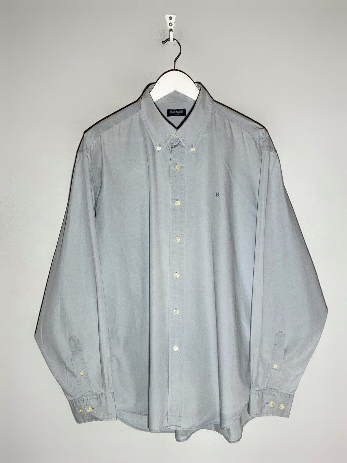 Balmain Balmain Paris Cotton Long Sleeve Shirt Size US L / EU 52-54 / 3 - 1 Thumbnail