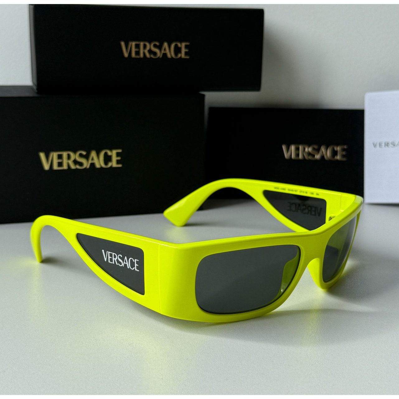Versace NEW Versace VE4482 Yellow Neon Shielded Sunglasses Size ONE SIZE - 5 Thumbnail