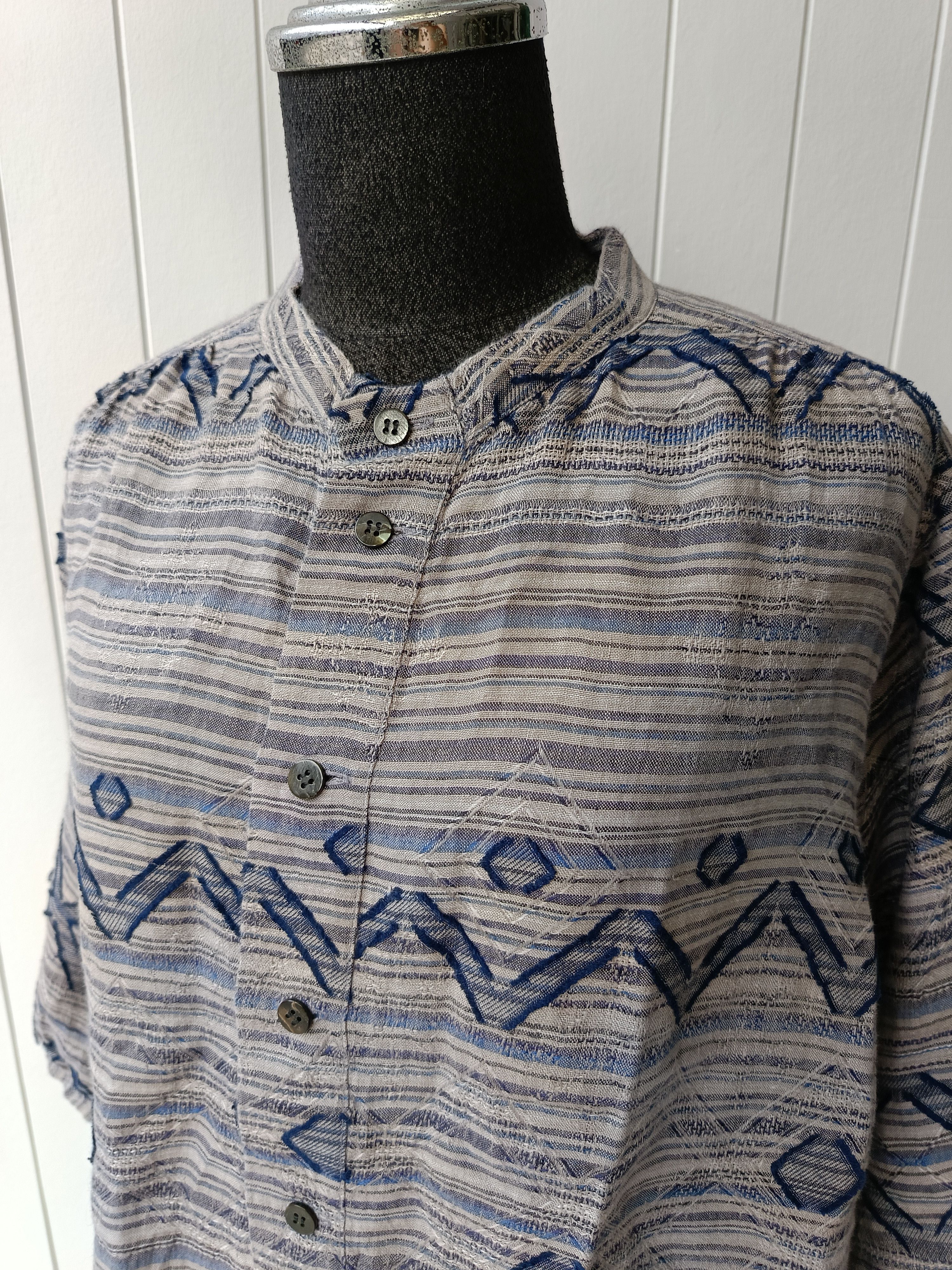 Issey Miyake × Japanese Brand Plantation by Issey Miyake Japan linen 3/4 sleeve shirt Size M / US 6-8 / IT 42-44 - 12 Thumbnail
