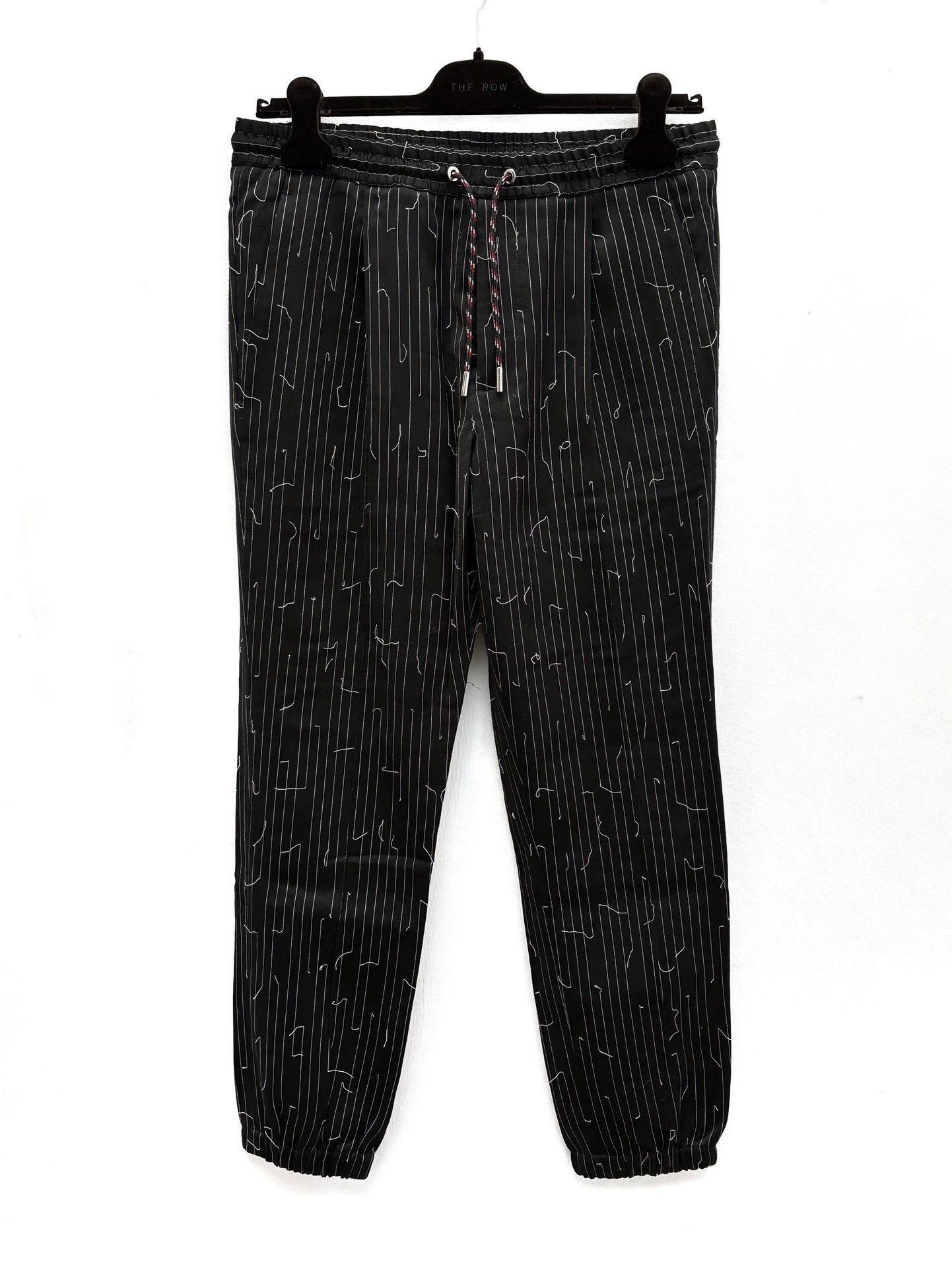 Dior Black Striped Pattern Casual Pants Size 30 Size US 30 / EU 46 - 1 Thumbnail