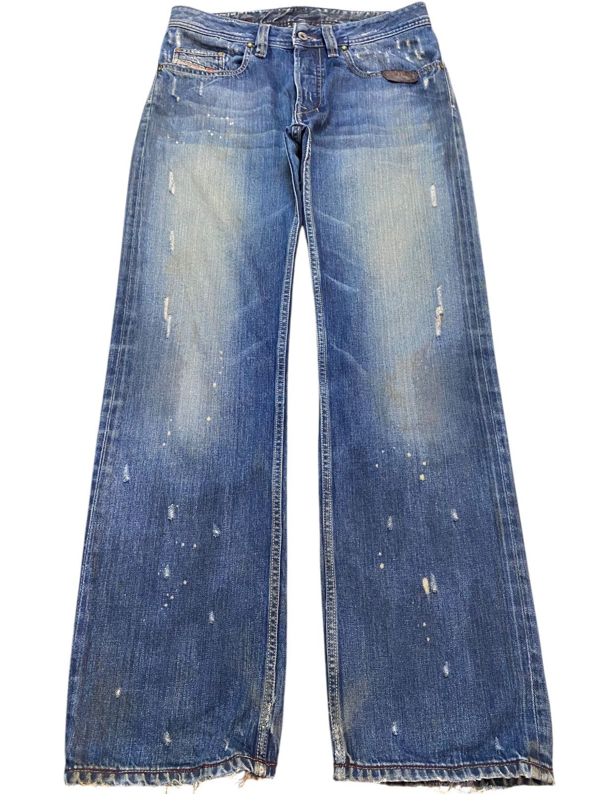 Diesel Black Gold Vintage Diesel Acid Wash Enough Baggy Distressed Jeans Size US 32 / EU 48 - 1 Thumbnail