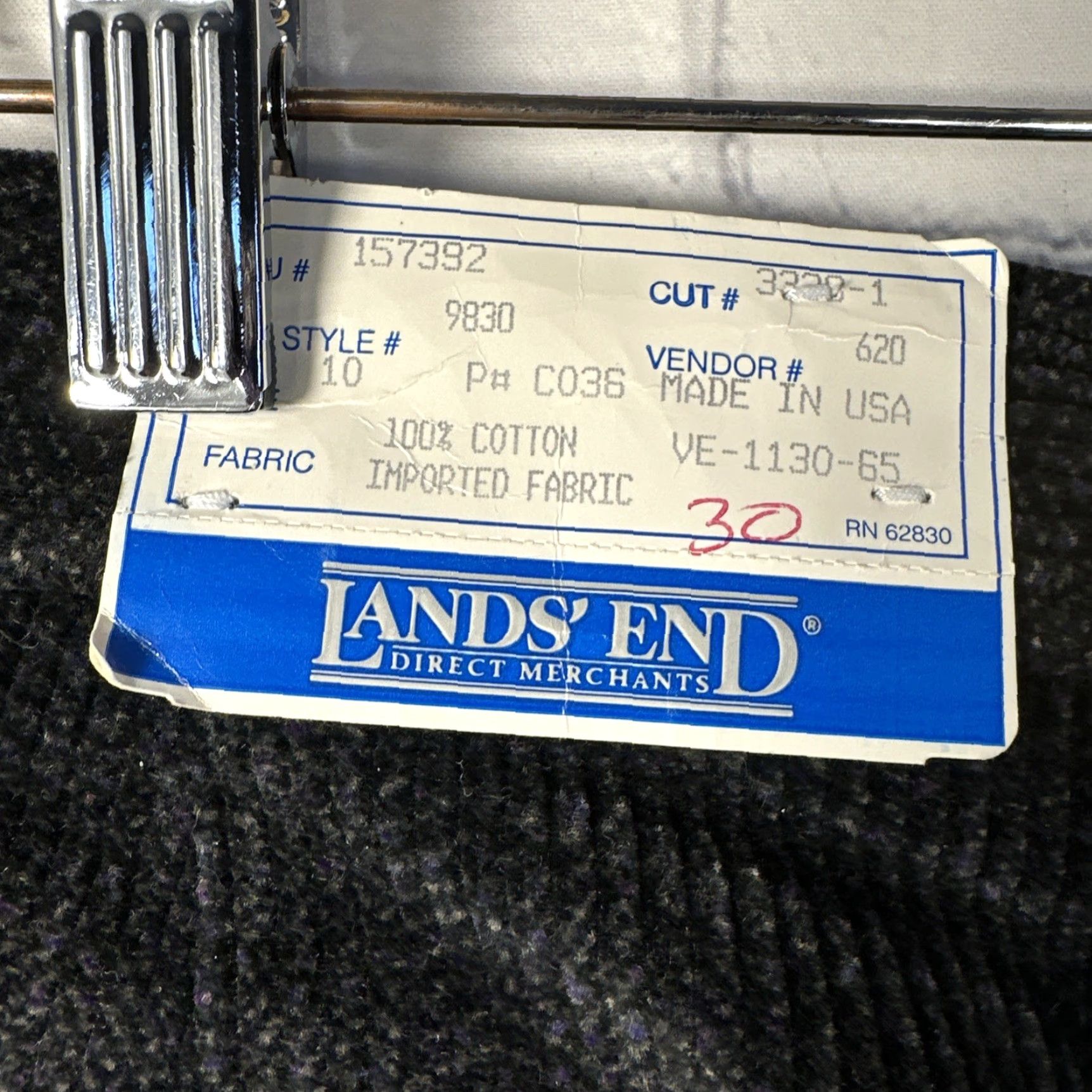 Lands' End VINTAGE Lands End Corduroy Direct Merchants Womens 10 Pants Black New USA Size 32" / US 10 / IT 46 - 5 Thumbnail