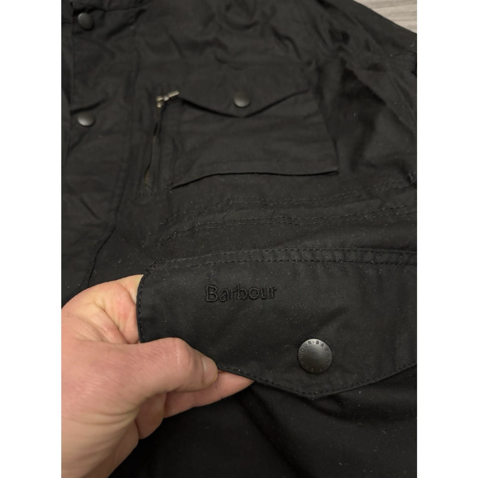 Barbour VINTAGE Barbour Jacket Sapper Waxed Black Mens 2XL Barbour Sapper Wax Jacket Biker Waxed Black Mens 2XL Size US XXL / EU 58 / 5 - 5 Thumbnail