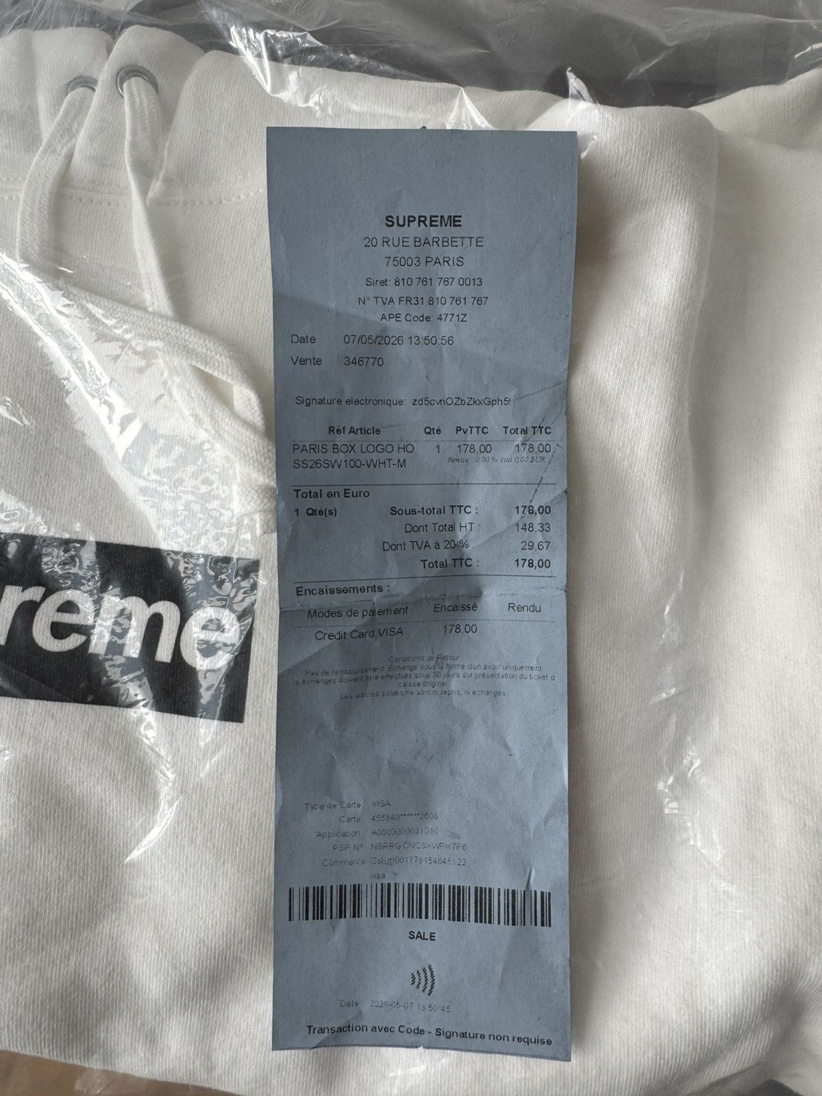 Supreme Supreme Paris box logo hooded sweatshirt Size US M / EU 48-50 / 2 - 3 Thumbnail