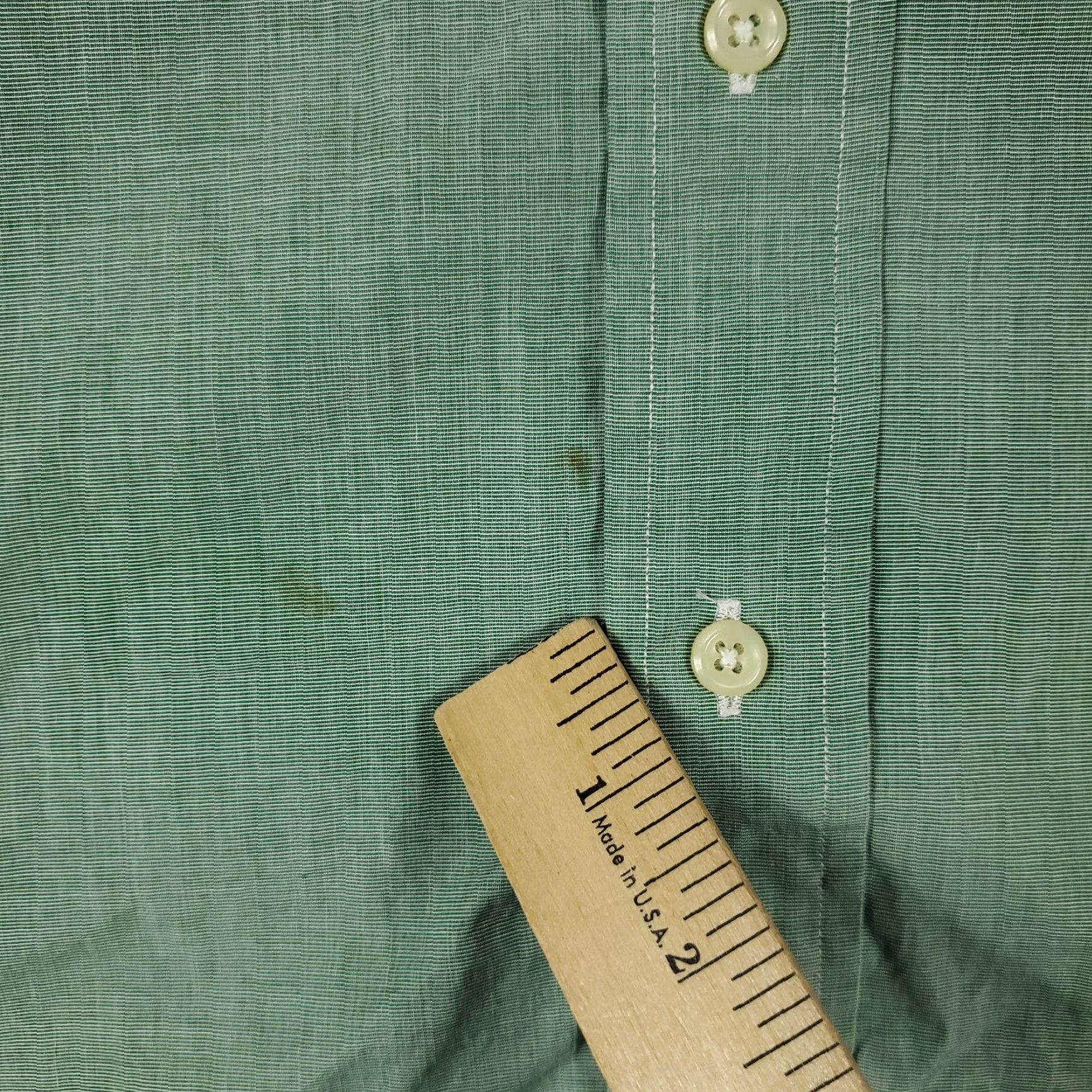 Ralph Lauren Ralph Lauren Shirt Adult 17 Green Button-Down Long Sleeve Cotton Solid Mens Size 46R - 4 Thumbnail
