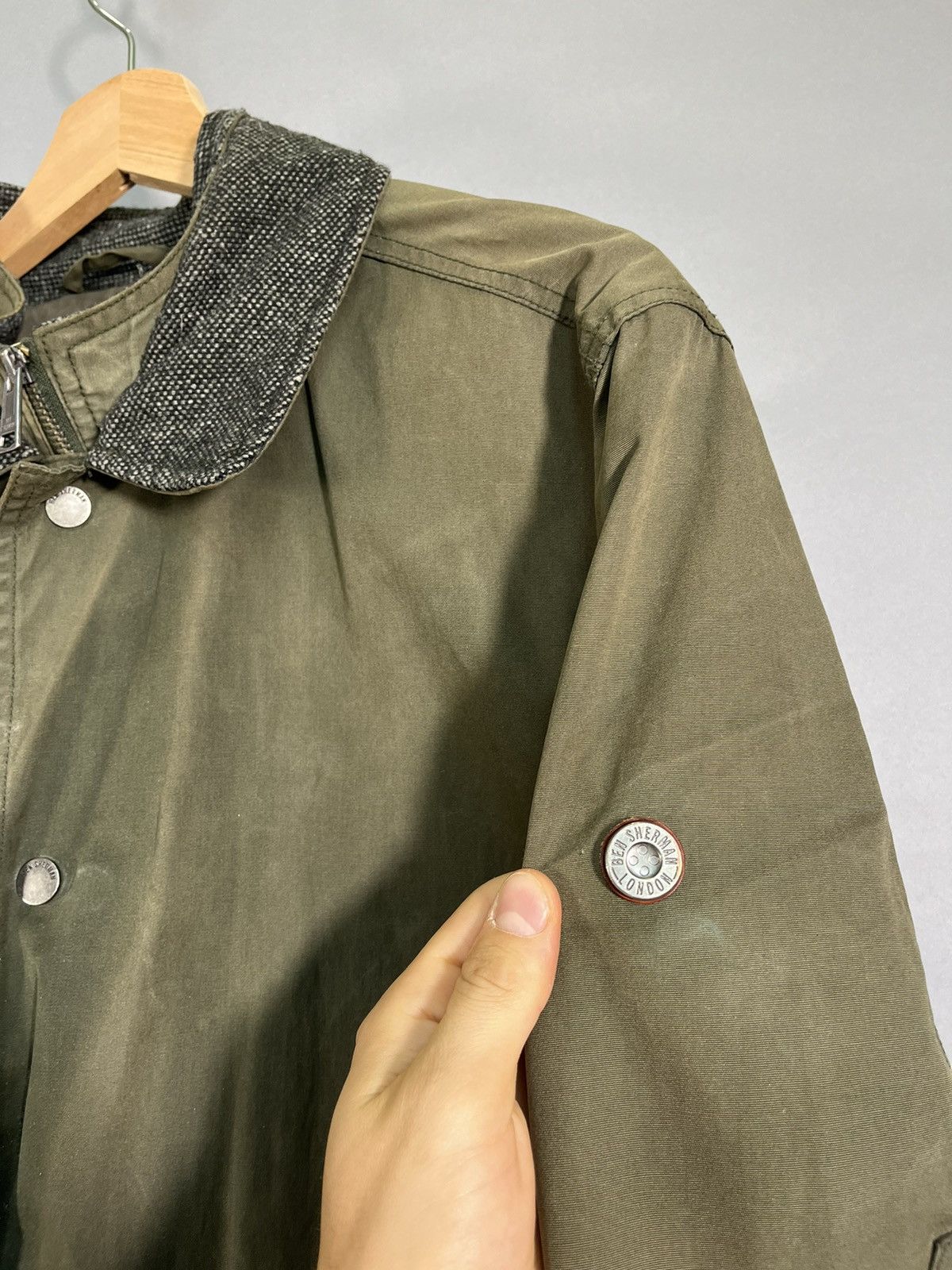 Ben Sherman × Vintage Ben Sherman Faded Bomber Military Style Jacket Size US L / EU 52-54 / 3 - 10 Thumbnail