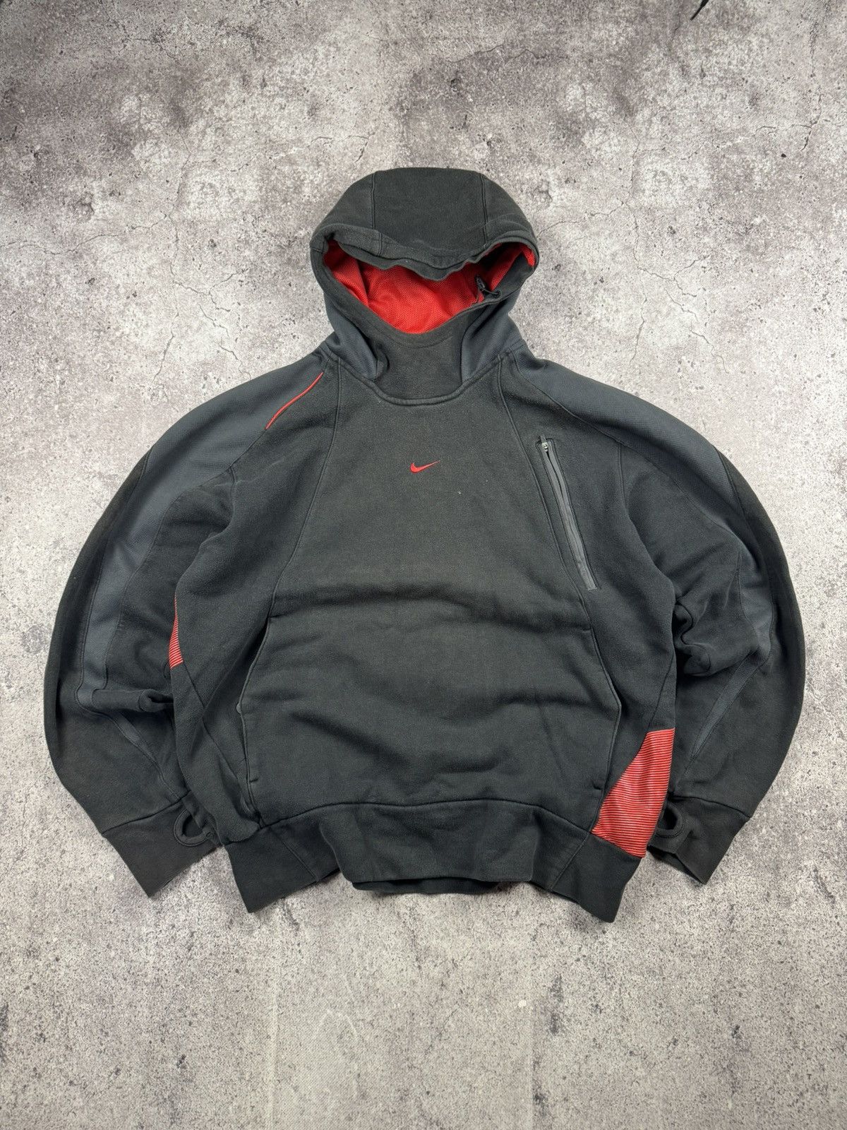 Vintage Nike Center Swoosh Faded Hoodie Y2K USA